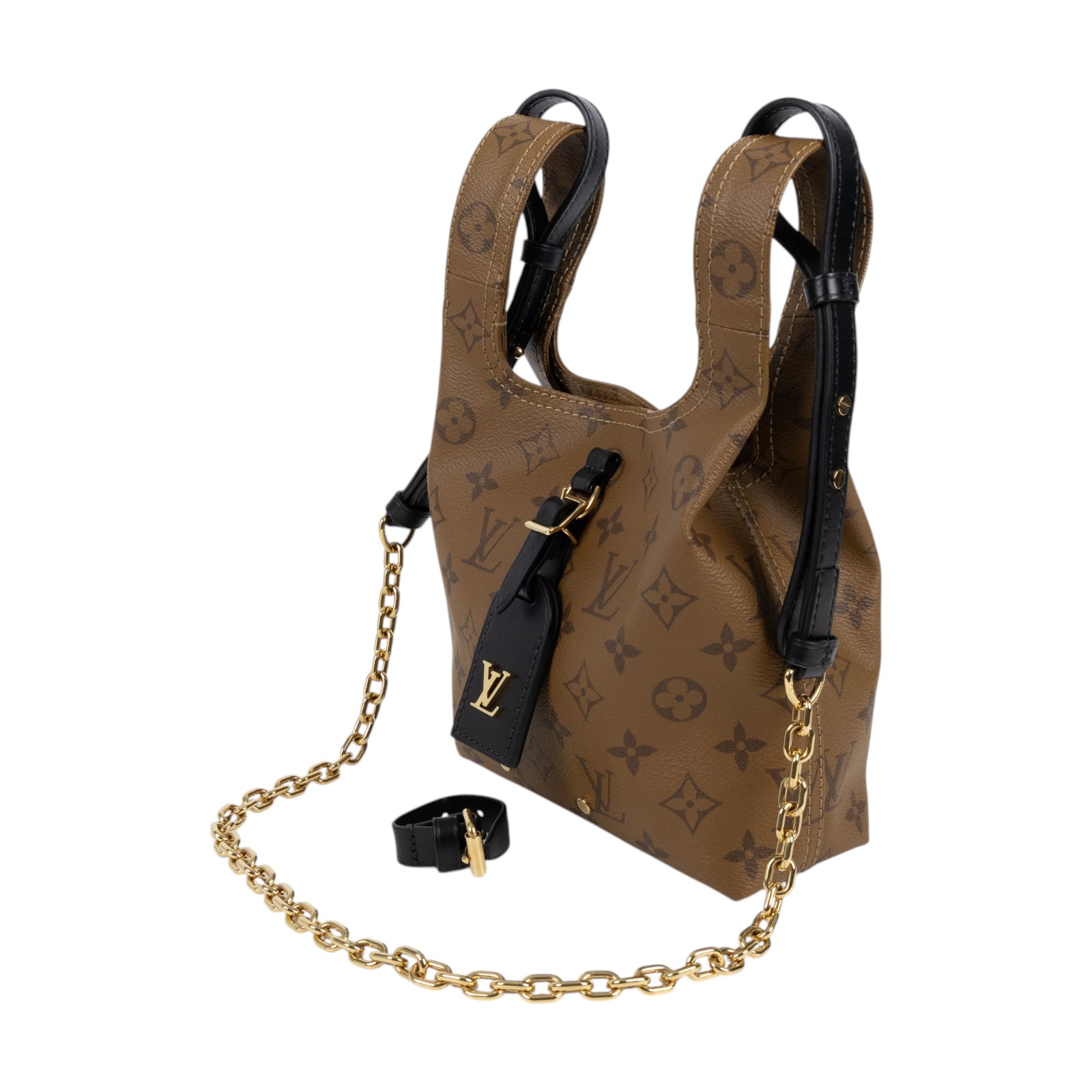 路易威登 LOUIS VUITTON Atlantis BB Reverse 帆布 手提 斜背包 M46816 晶片款  防塵袋