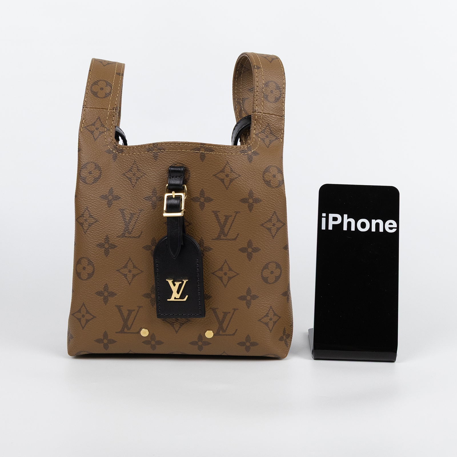 路易威登 LOUIS VUITTON Atlantis BB Reverse 帆布 手提 斜背包 M46816 晶片款  防塵袋