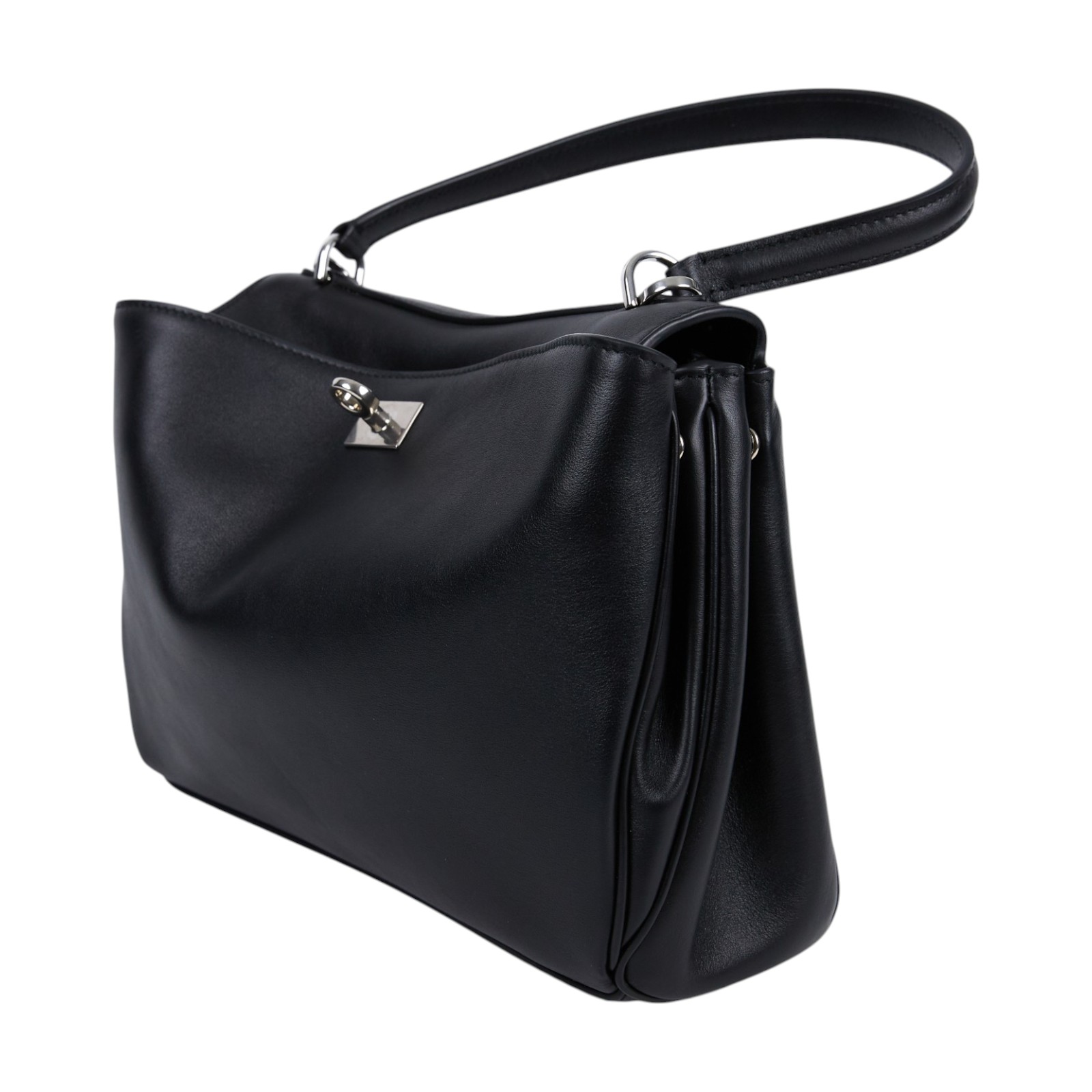 巴黎世家 BALENCIAGA Rodeo Small 手提包 銀色五金 7897792AA4U 黑銀RODEO SMALL 原廠盒子/防塵袋/背帶/購買證明