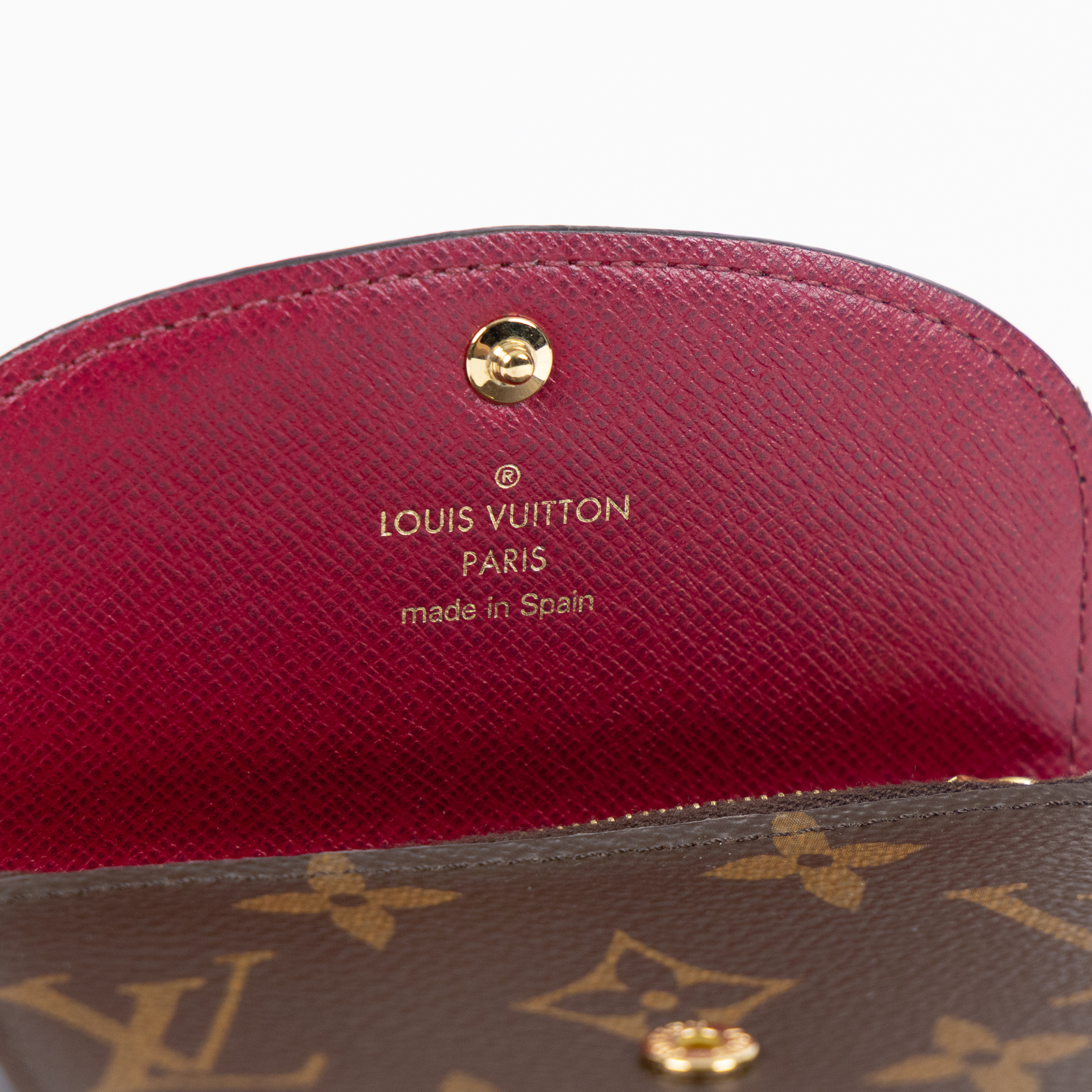 路易威登 LOUIS VUITTON Rosalie 零錢包 經典帆布 紫紅色 M41939 晶片款 酒紅色Rosalie 零錢包 原廠盒子/防塵袋