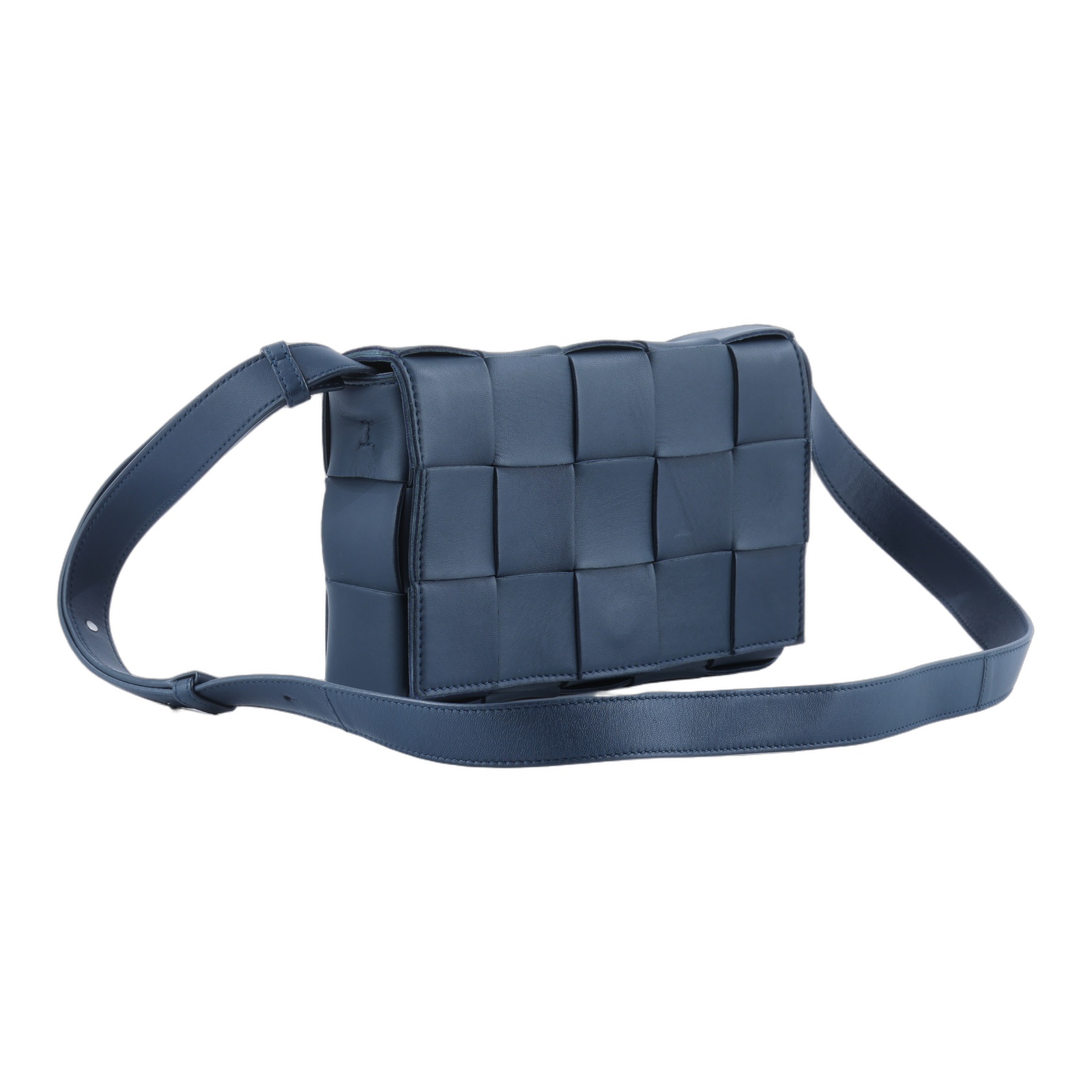 寶緹嘉 BOTTEGA VENETA Cassette 斜挎包 578004VMAY1 深藍Cassette 3X5 防塵袋