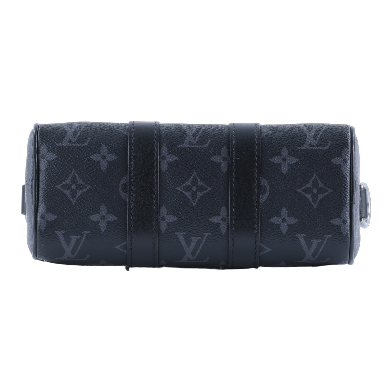 路易威登 LOUIS VUITTON KEEPALL XS 老花 小款 圓筒 側背包   M45947 晶片款 黑原花KEEPALL XS 防塵袋/背帶
