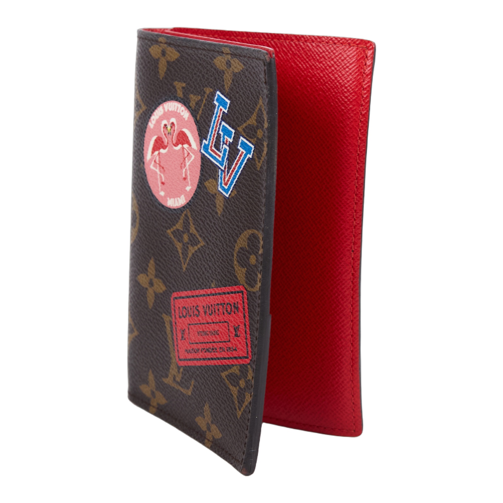 路易威登 LOUIS VUITTON 護照封套 護照夾老花帆布 M64502 原花MY LV WORLD TOUR紅內裡訂製護照套 無附屬品