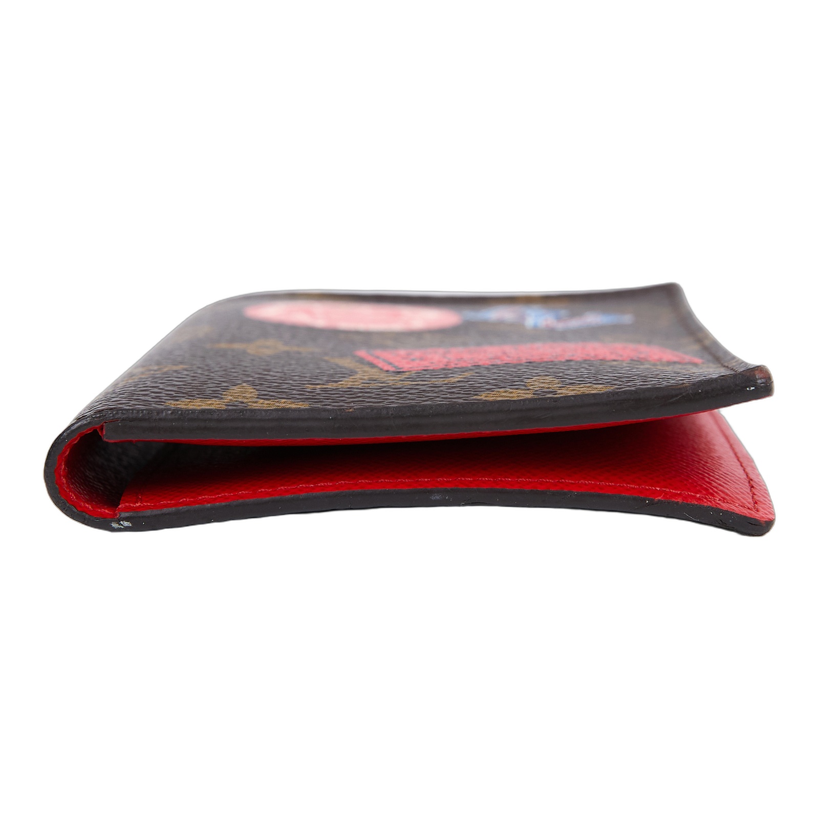 路易威登 LOUIS VUITTON 護照封套 護照夾老花帆布 M64502 原花MY LV WORLD TOUR紅內裡訂製護照套 無附屬品