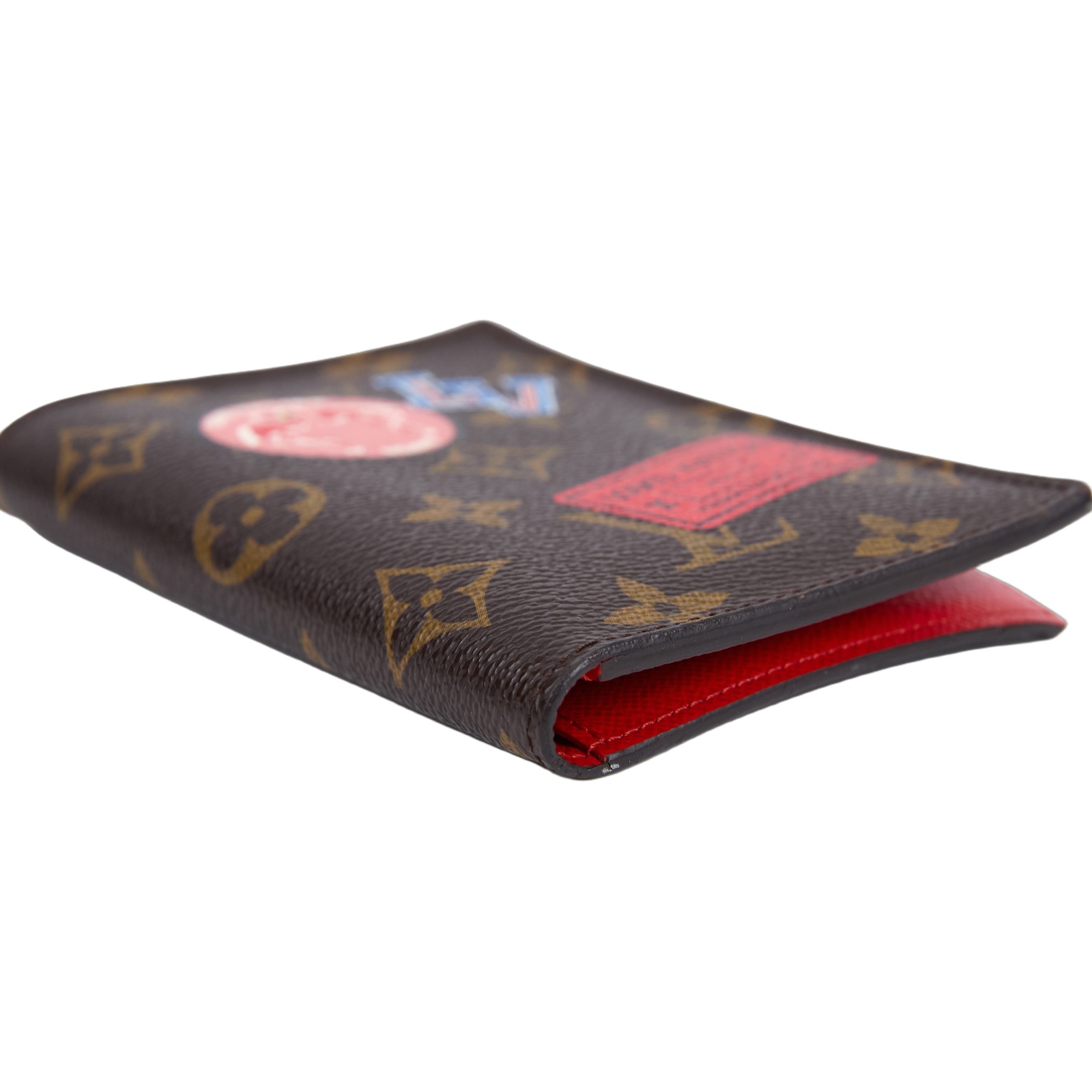 路易威登 LOUIS VUITTON 護照封套 護照夾老花帆布 M64502 原花MY LV WORLD TOUR紅內裡訂製護照套 無附屬品