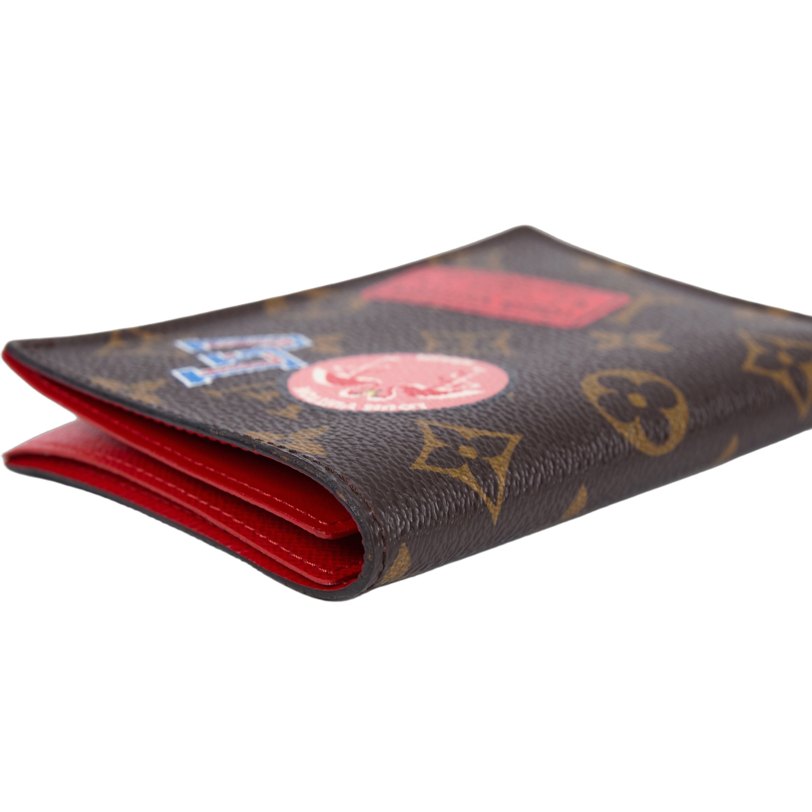 路易威登 LOUIS VUITTON 護照封套 護照夾老花帆布 M64502 原花MY LV WORLD TOUR紅內裡訂製護照套 無附屬品