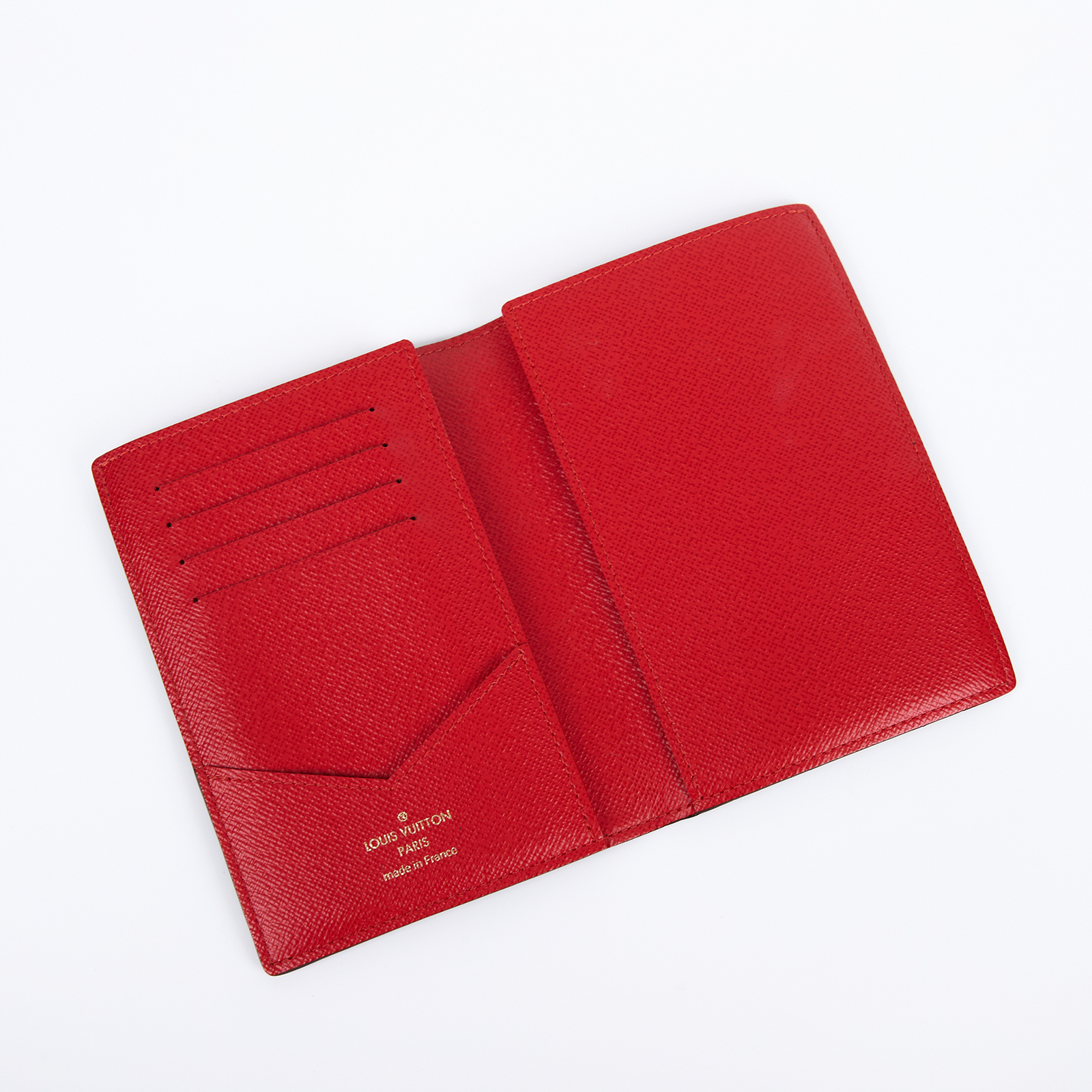 路易威登 LOUIS VUITTON 護照封套 護照夾老花帆布 M64502 原花MY LV WORLD TOUR紅內裡訂製護照套 無附屬品