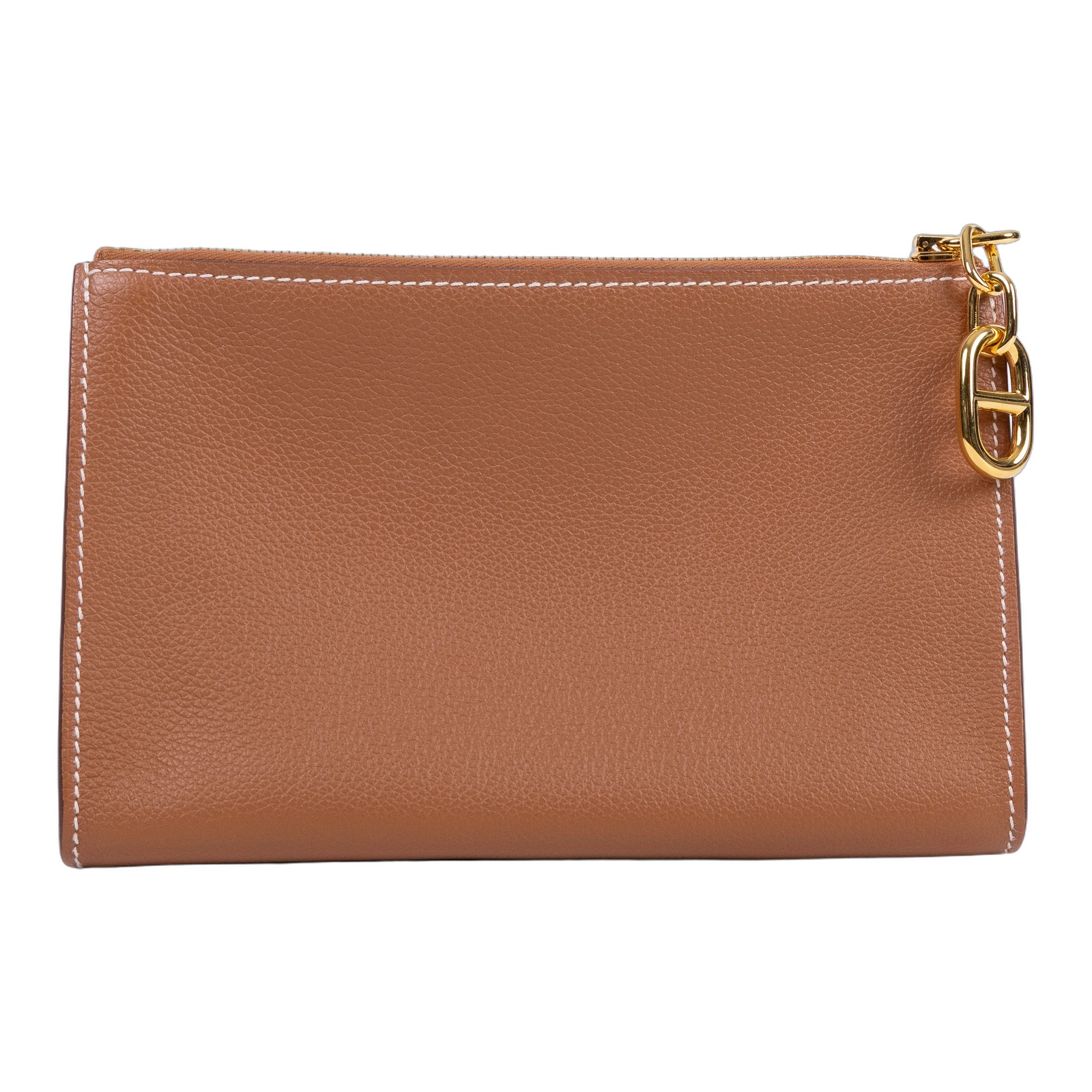 愛馬仕 Hermes Zipengo Chaine d'Ancre PM 手拿包 金色五金 金棕色 H084321CC37 /  無附屬品