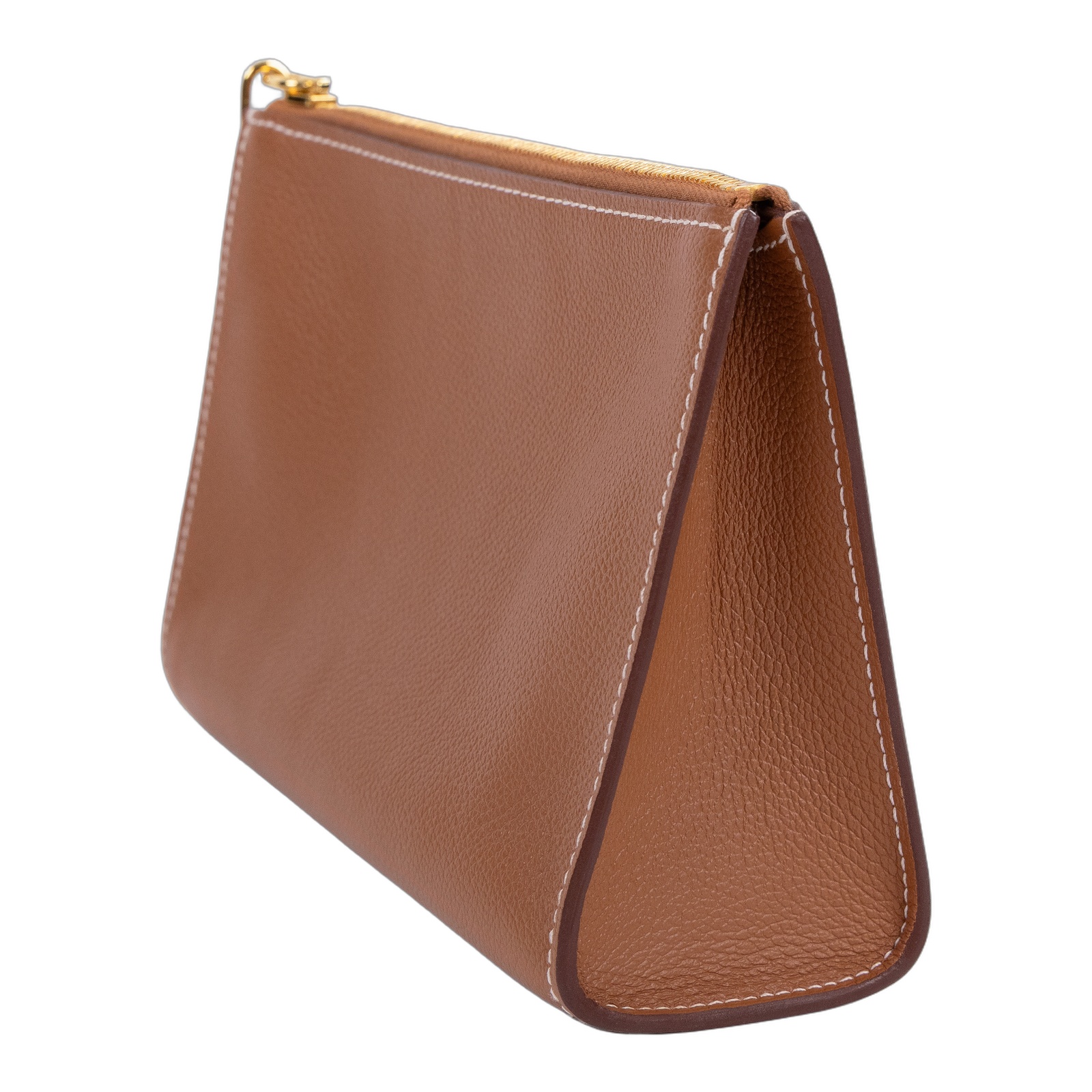 愛馬仕 Hermes Zipengo Chaine d'Ancre PM 手拿包 金色五金 金棕色 H084321CC37 /  無附屬品