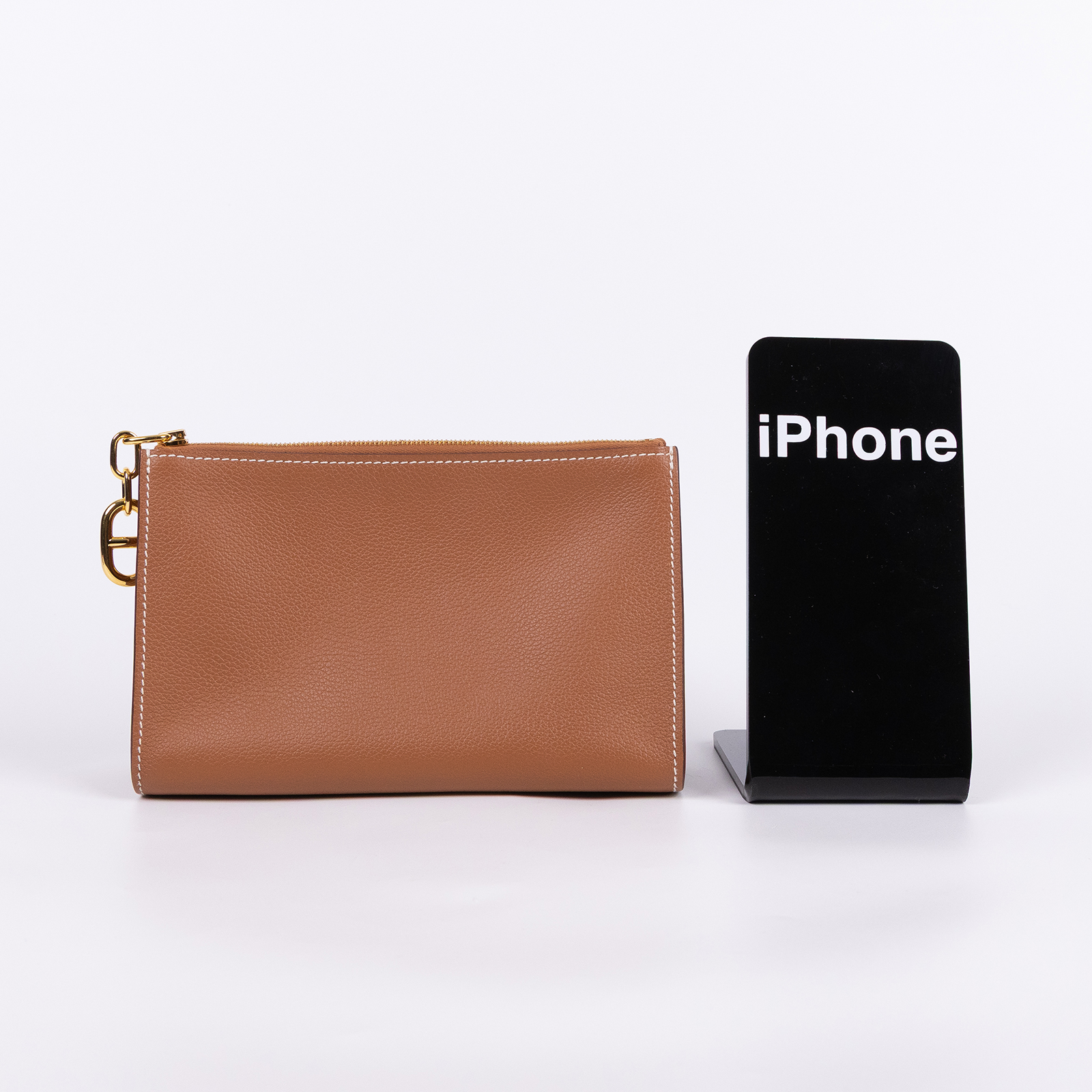 愛馬仕 Hermes Zipengo Chaine d'Ancre PM 手拿包 金色五金 金棕色 H084321CC37 /  無附屬品