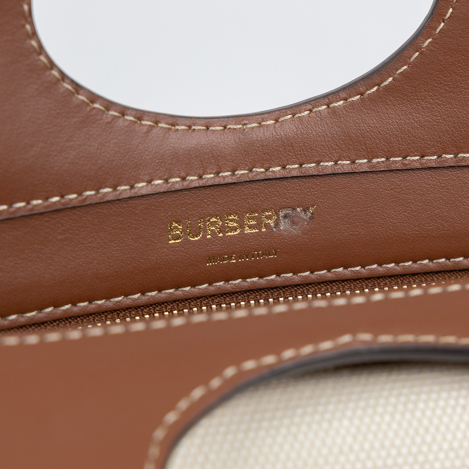 博柏利 BURBERRY Mini Pocket Tote 手提包 肩背包 斜背包 8028062 棕帆布POCKET MINI 防塵袋/背帶