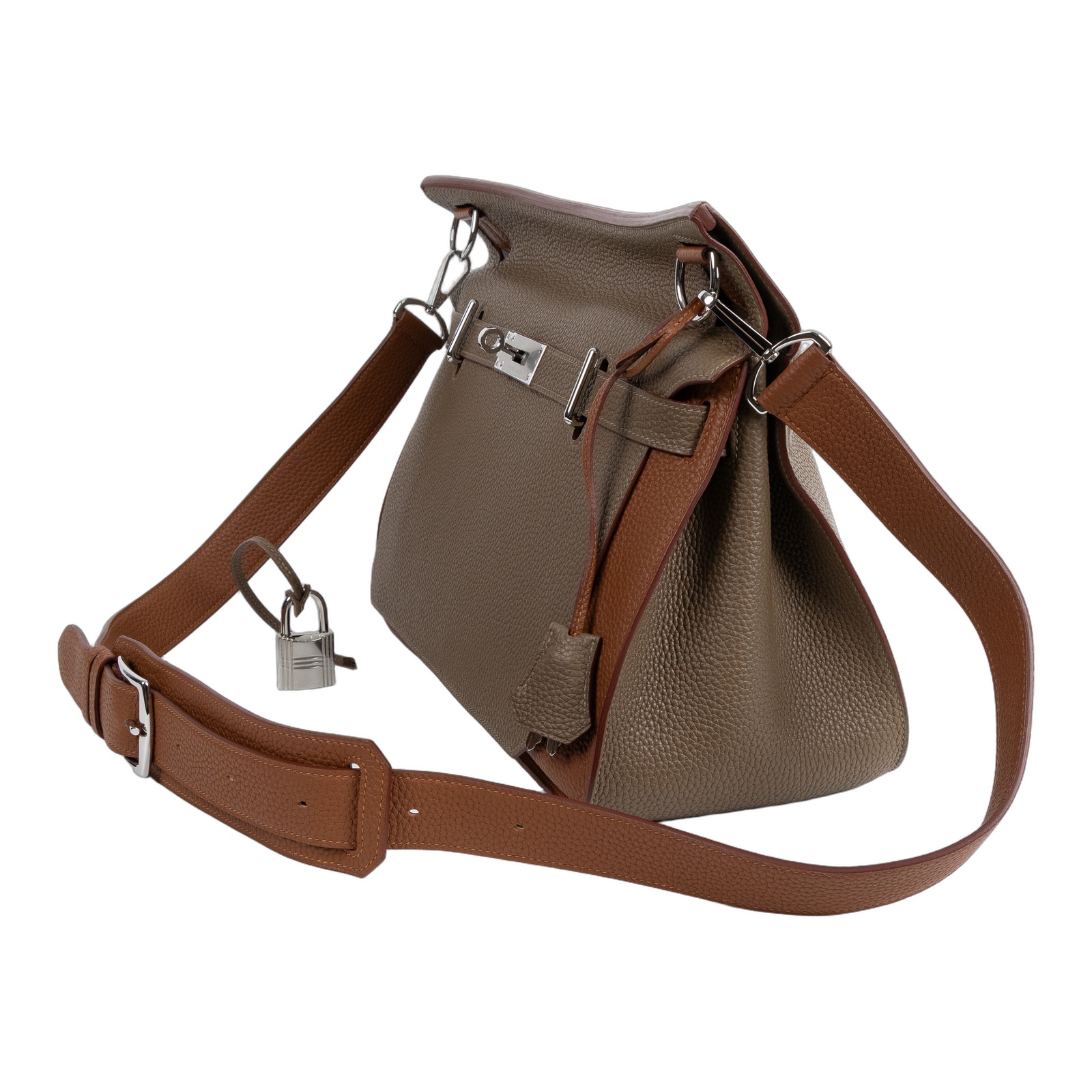 愛馬仕 Hermes Jypsiere 吉普賽包 37 JY37 KAC899 K刻大象灰拚色JYPSIERE37 防塵袋/鎖組/背帶/吊牌