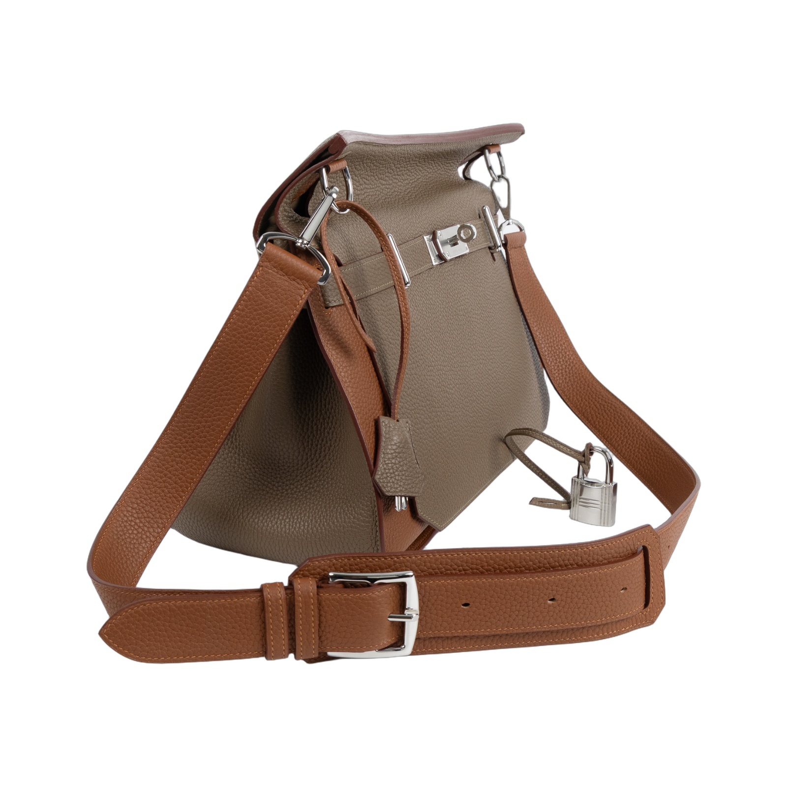 愛馬仕 Hermes Jypsiere 吉普賽包 37 JY37 KAC899 K刻大象灰拚色JYPSIERE37 防塵袋/鎖組/背帶/吊牌