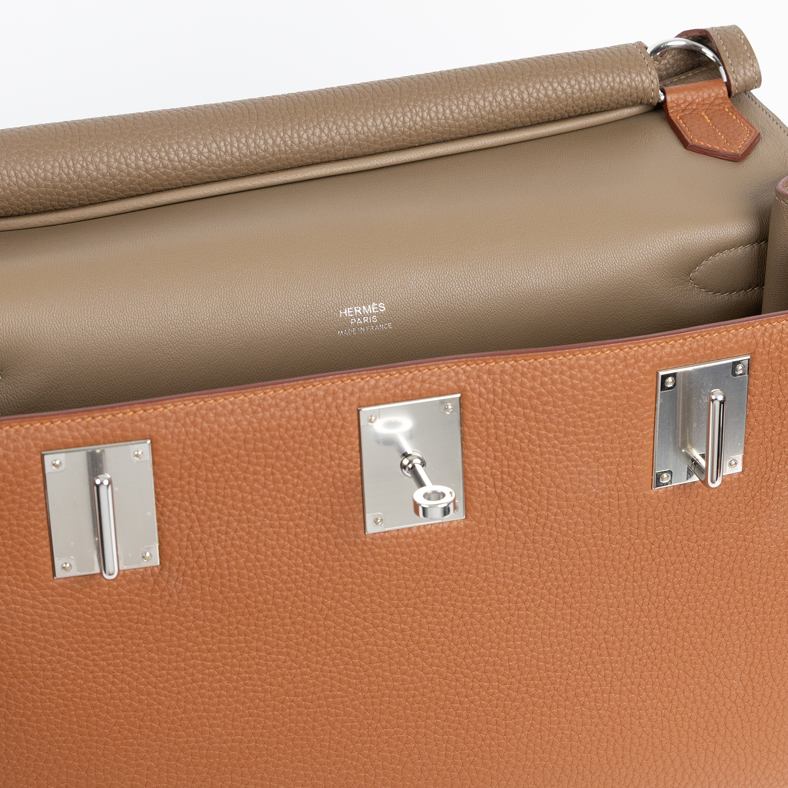 愛馬仕 Hermes Jypsiere 吉普賽包 37 JY37 KAC899 K刻大象灰拚色JYPSIERE37 防塵袋/鎖組/背帶/吊牌