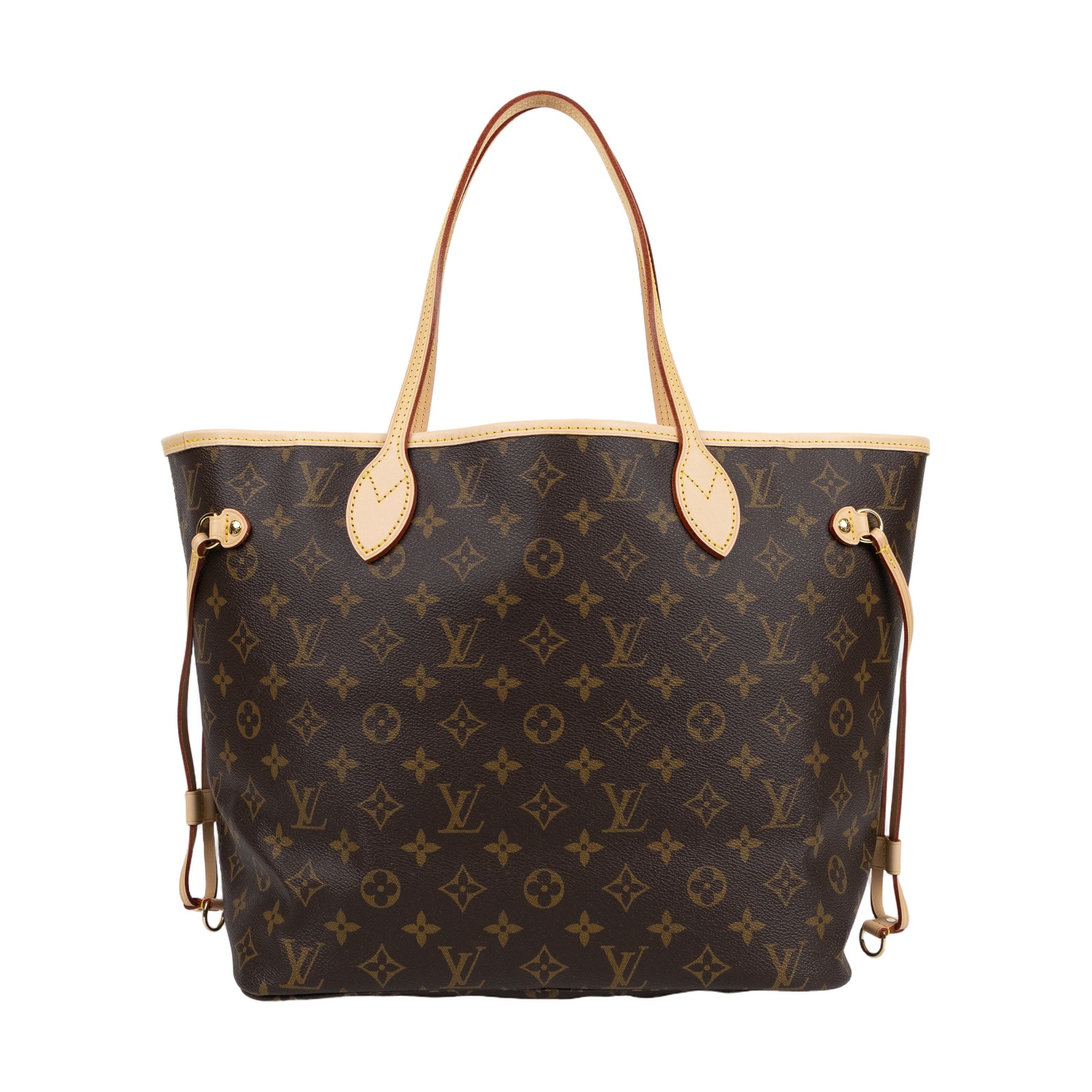 路易威登 LOUIS VUITTON Neverfull MM  經典帆布 肩背 購物袋 紅玫米黃雙色內襯 M46975 晶片款  防塵袋/內袋