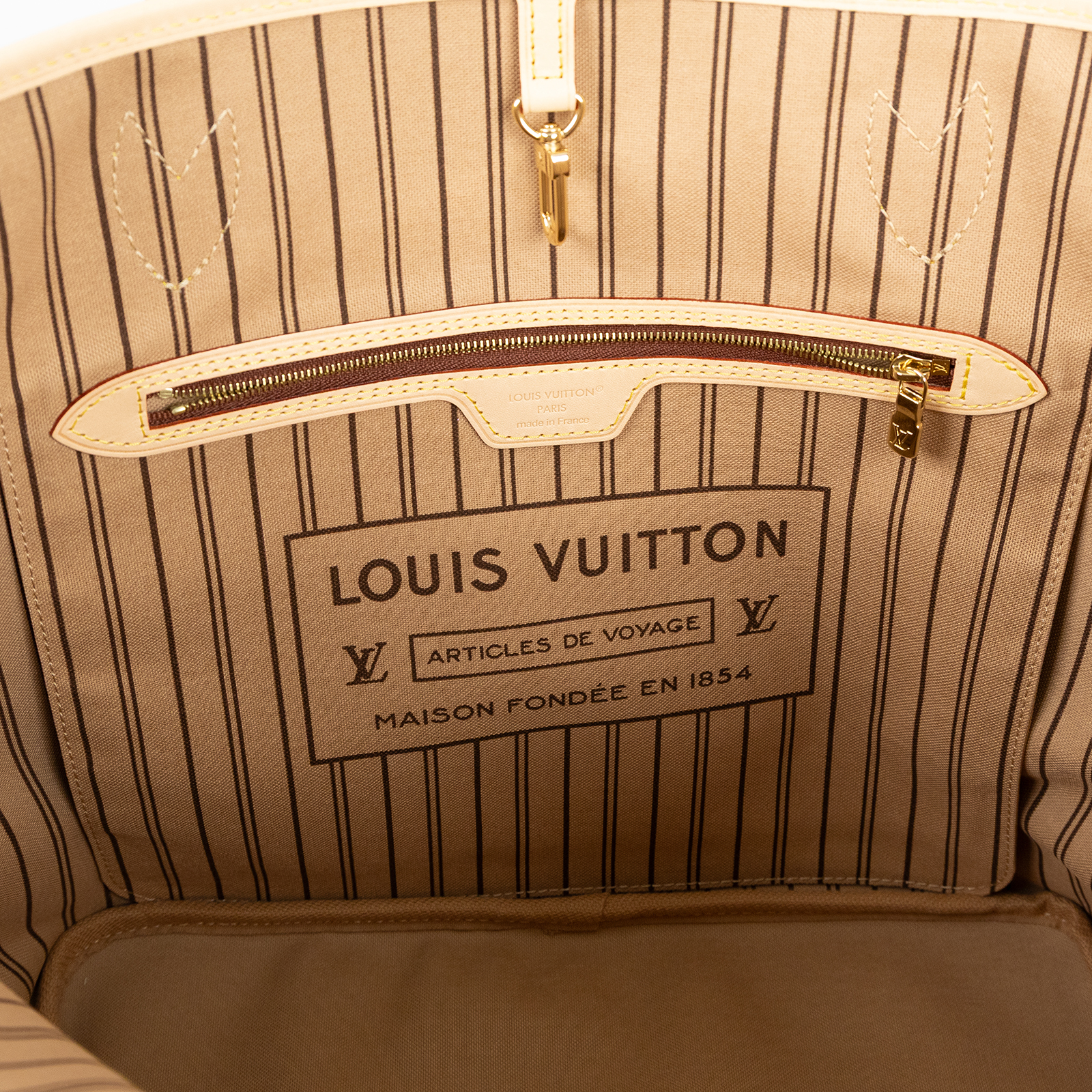 路易威登 LOUIS VUITTON Neverfull MM  經典帆布 肩背 購物袋 紅玫米黃雙色內襯 M46975 晶片款  防塵袋/內袋