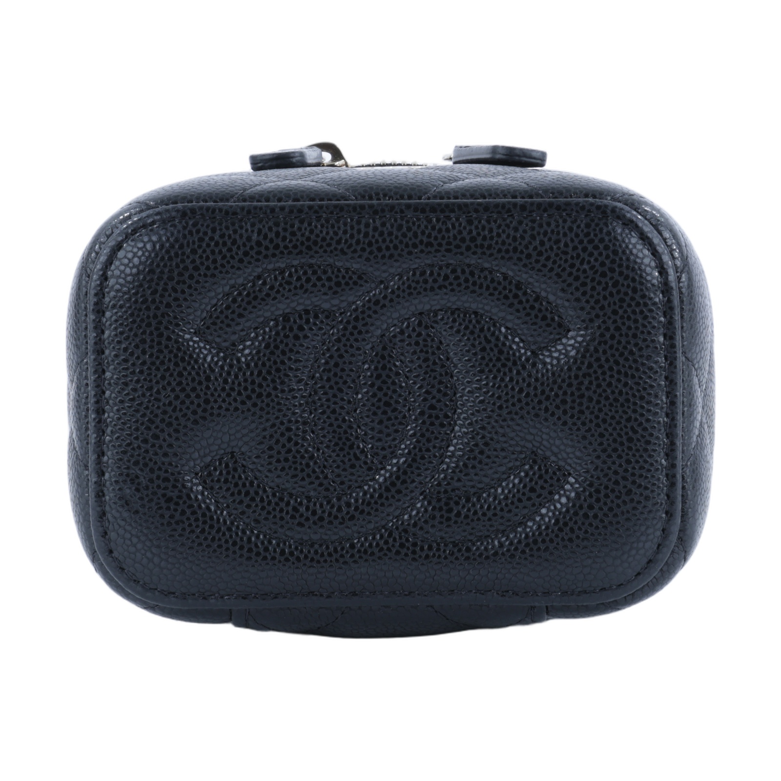 香奈兒 CHANEL Vanity Case 斜背包 化妝箱 化妝包 AP1340 B10583 晶片款 黑金荔枝MINI VANITY CASE 原廠盒子/購買證明
