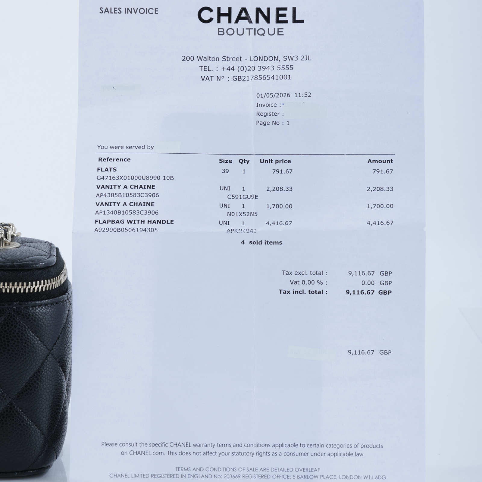 香奈兒 CHANEL Vanity Case 斜背包 化妝箱 化妝包 AP1340 B10583 晶片款 黑金荔枝MINI VANITY CASE 原廠盒子/購買證明