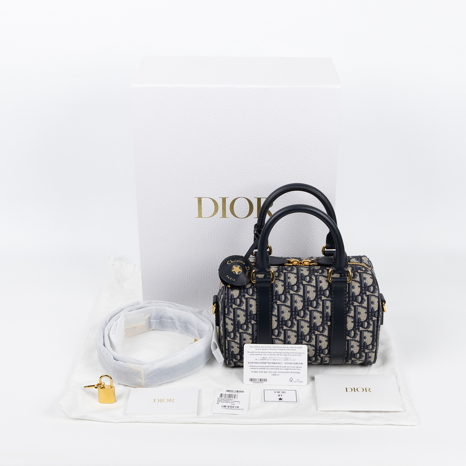 迪奧 CHRISTIAN DIOR Groove 20 手提包 肩背包 斜背包 M1364UTZQ  原廠盒子/防塵袋/保證卡/鎖頭/鑰匙/背帶