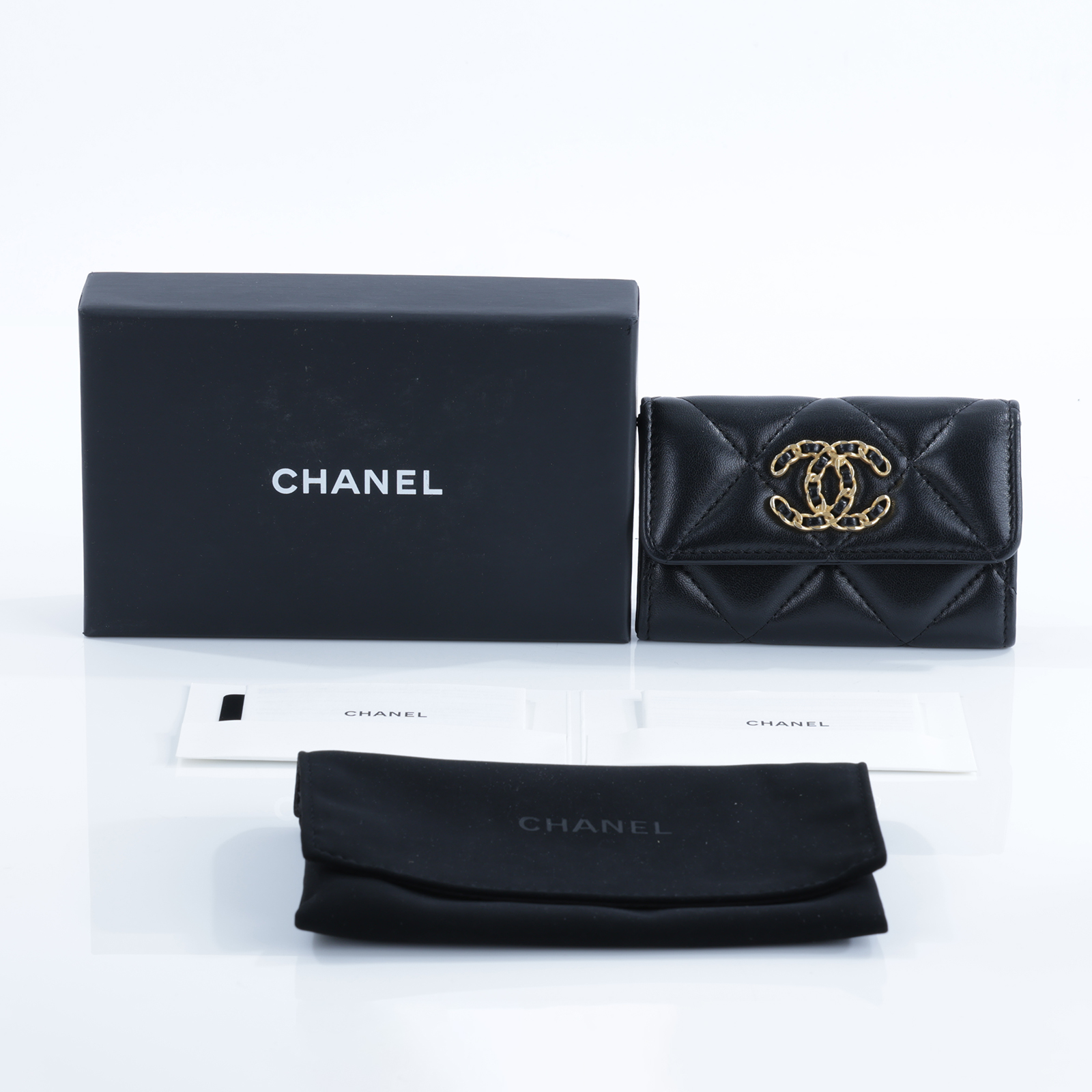香奈兒 CHANEL 19 口蓋卡片夾 卡夾 AP1790 晶片款 19黑羊卡夾 原廠盒子/防塵袋