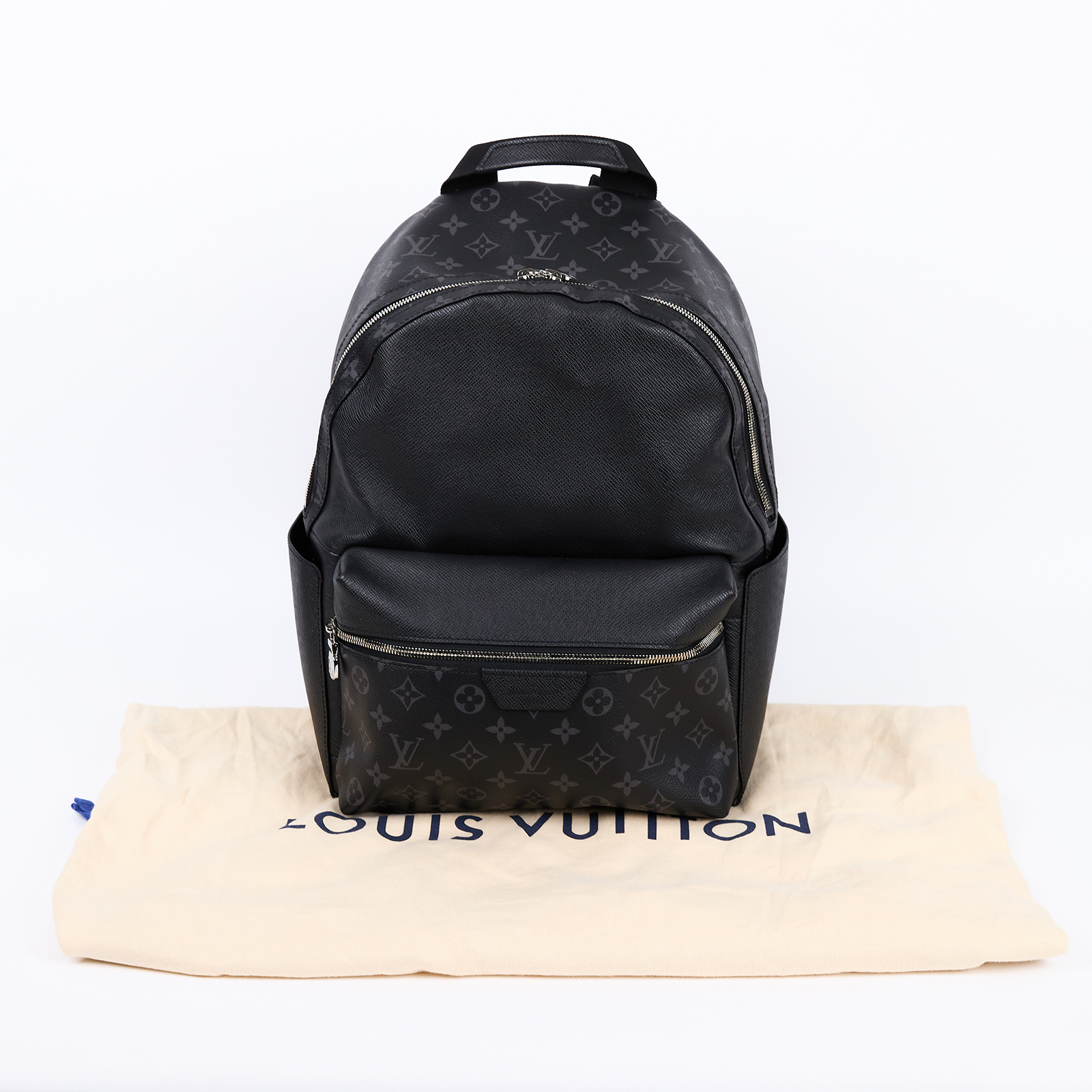 路易威登 LOUIS VUITTON Discovery PM 背包 牛皮 黑色 M30230 晶片款 黑原花DISCOVERY PM 防塵袋