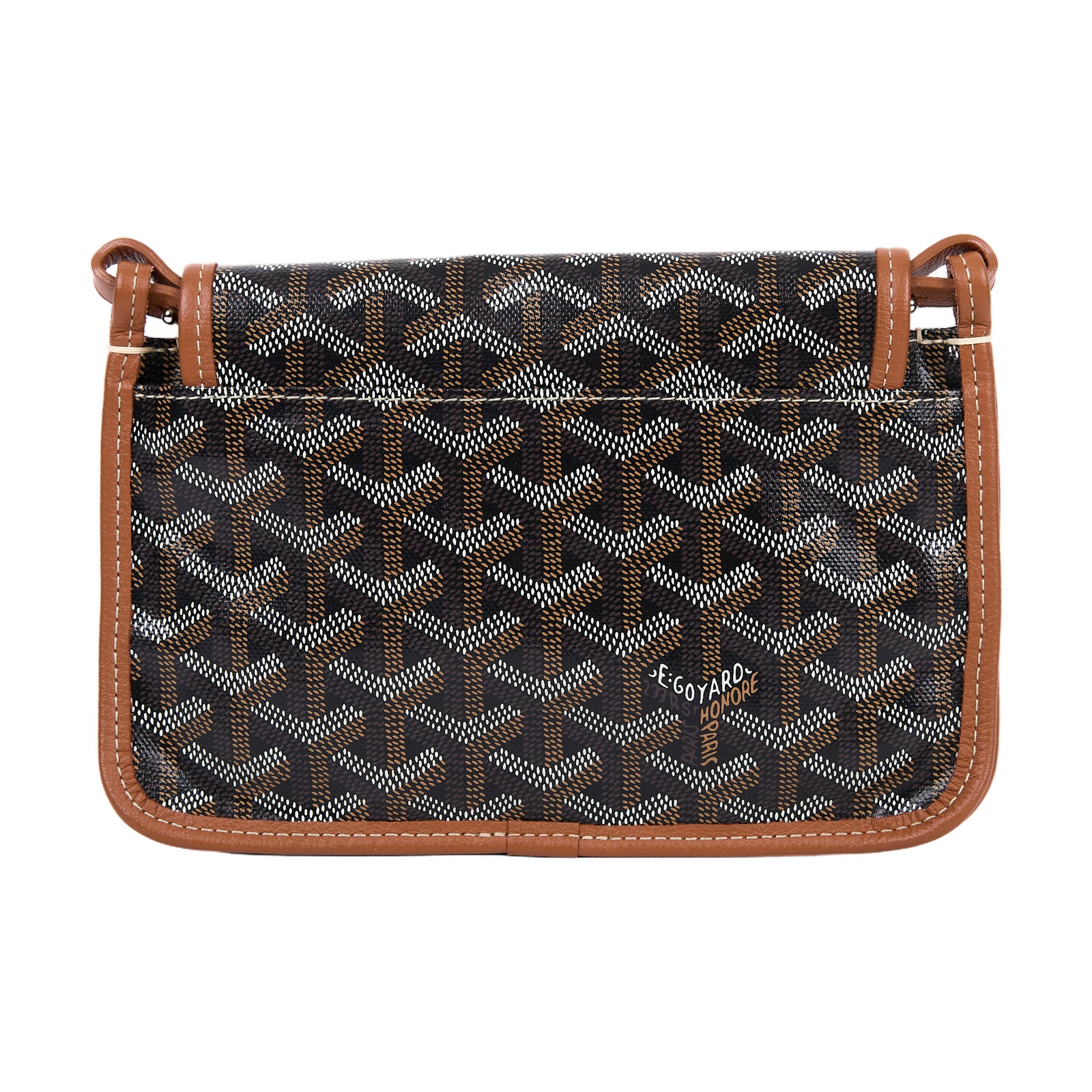 高雅德 GOYARD Plumet Pocket Wallet 肩背 隨身錢包 PLUMETPMLTY 焦糖黑PLUMET 防塵袋