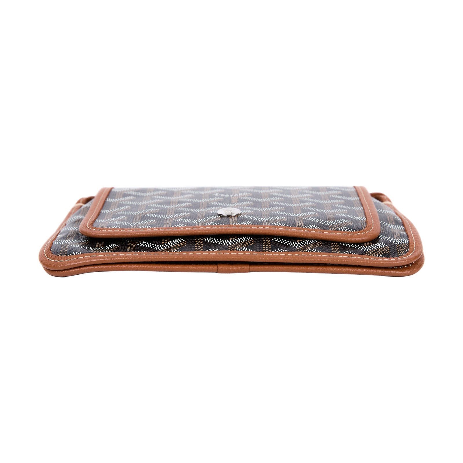 高雅德 GOYARD Plumet Pocket Wallet 肩背 隨身錢包 PLUMETPMLTY 焦糖黑PLUMET 防塵袋