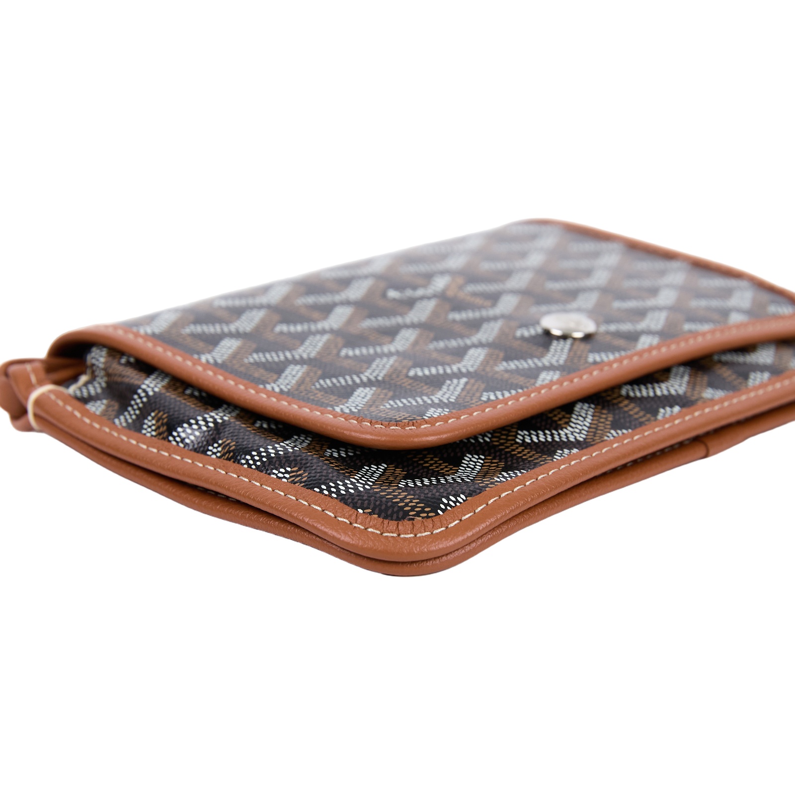 高雅德 GOYARD Plumet Pocket Wallet 肩背 隨身錢包 PLUMETPMLTY 焦糖黑PLUMET 防塵袋