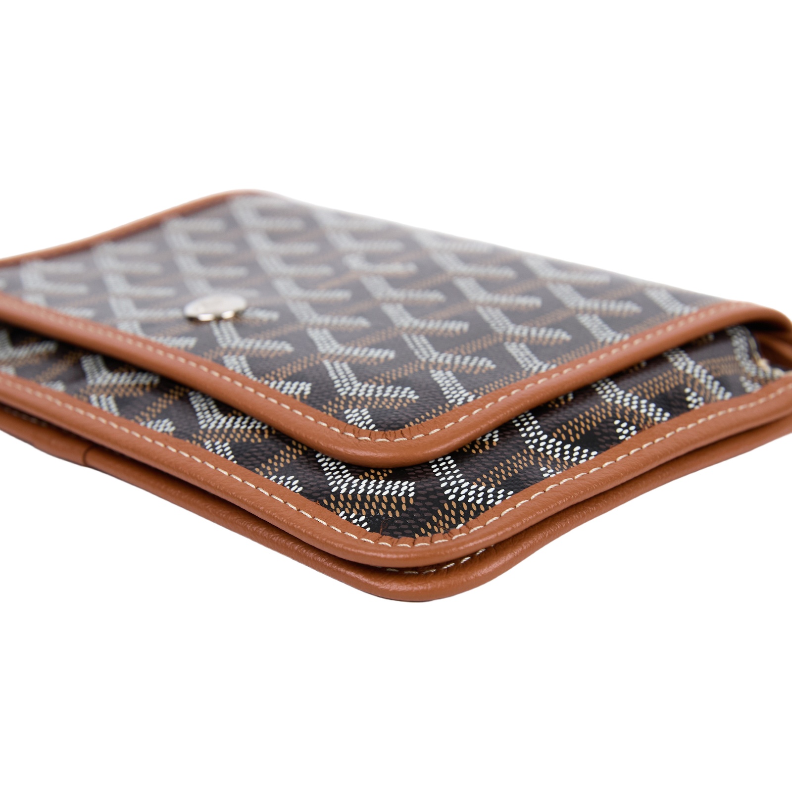 高雅德 GOYARD Plumet Pocket Wallet 肩背 隨身錢包 PLUMETPMLTY 焦糖黑PLUMET 防塵袋