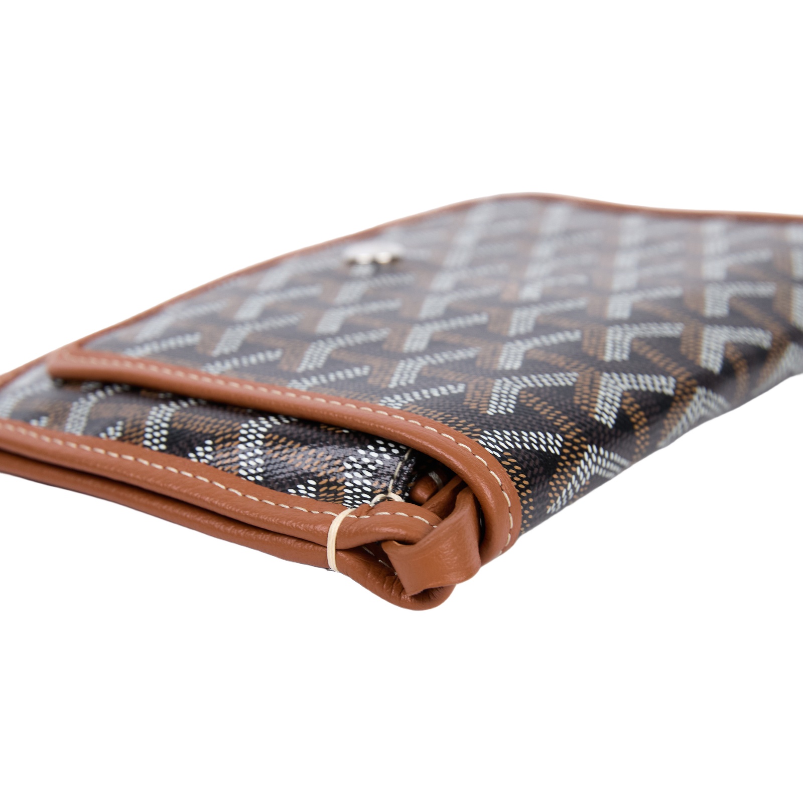 高雅德 GOYARD Plumet Pocket Wallet 肩背 隨身錢包 PLUMETPMLTY 焦糖黑PLUMET 防塵袋