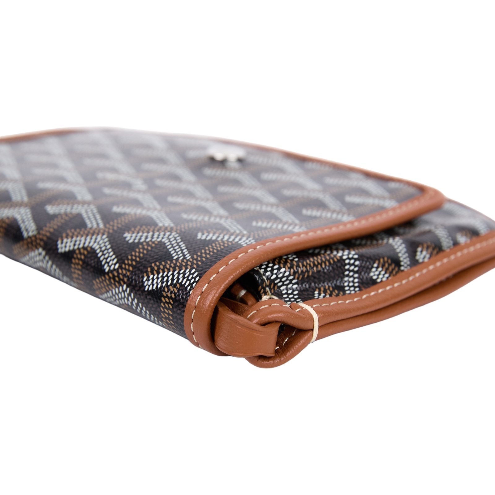 高雅德 GOYARD Plumet Pocket Wallet 肩背 隨身錢包 PLUMETPMLTY 焦糖黑PLUMET 防塵袋