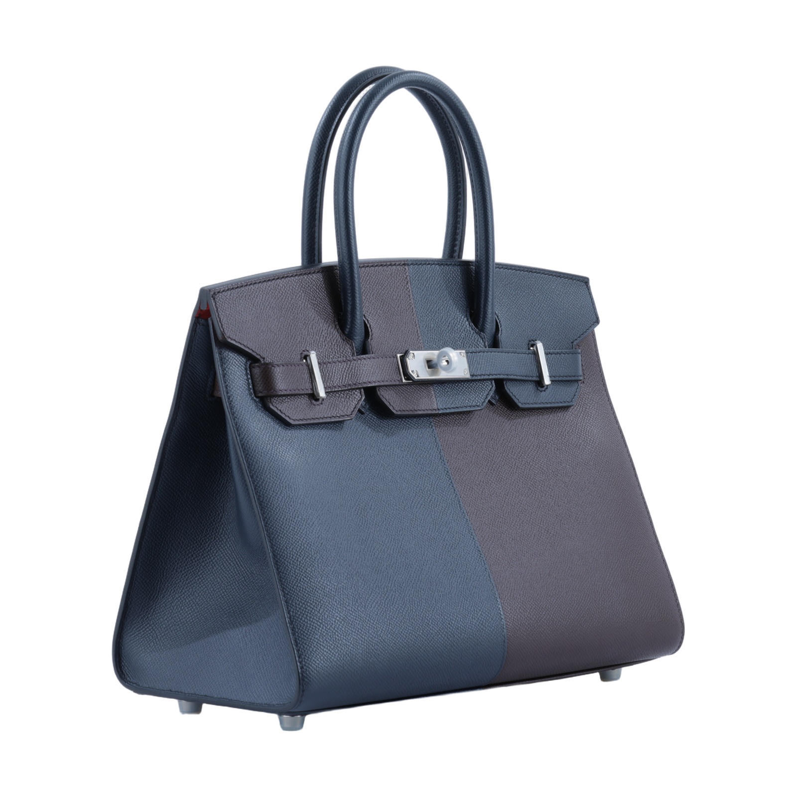 愛馬仕 Hermes Kelly Sellier 凱莉包 30 銀色五金 靛藍色 馬鞍紅色 H082014CKAK 防塵袋/原廠盒子/購買證明影本/鎖組/吊牌/雨衣