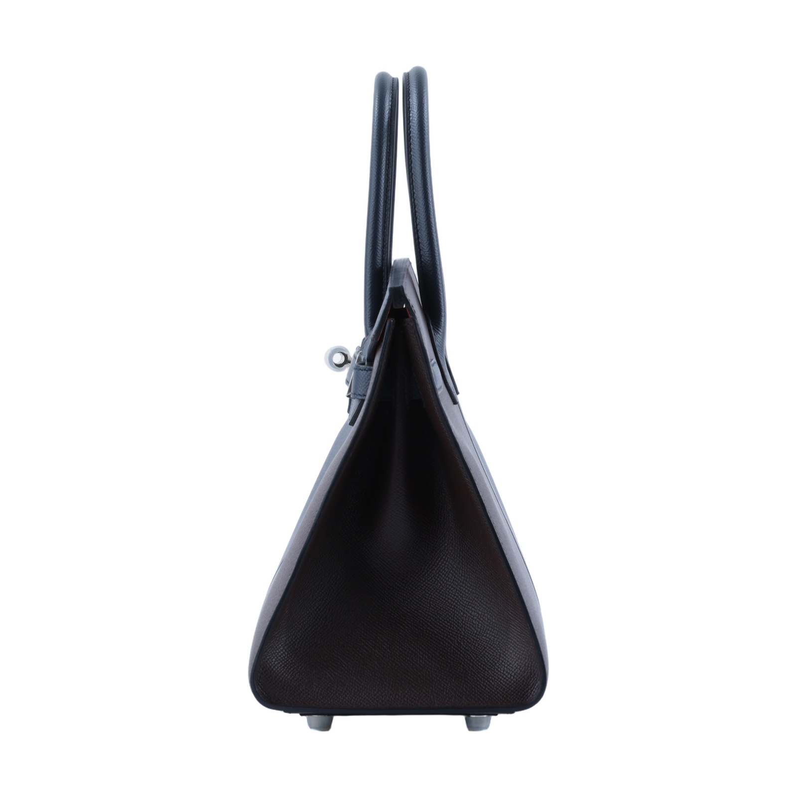 愛馬仕 Hermes Kelly Sellier 凱莉包 30 銀色五金 靛藍色 馬鞍紅色 H082014CKAK 防塵袋/原廠盒子/購買證明影本/鎖組/吊牌/雨衣