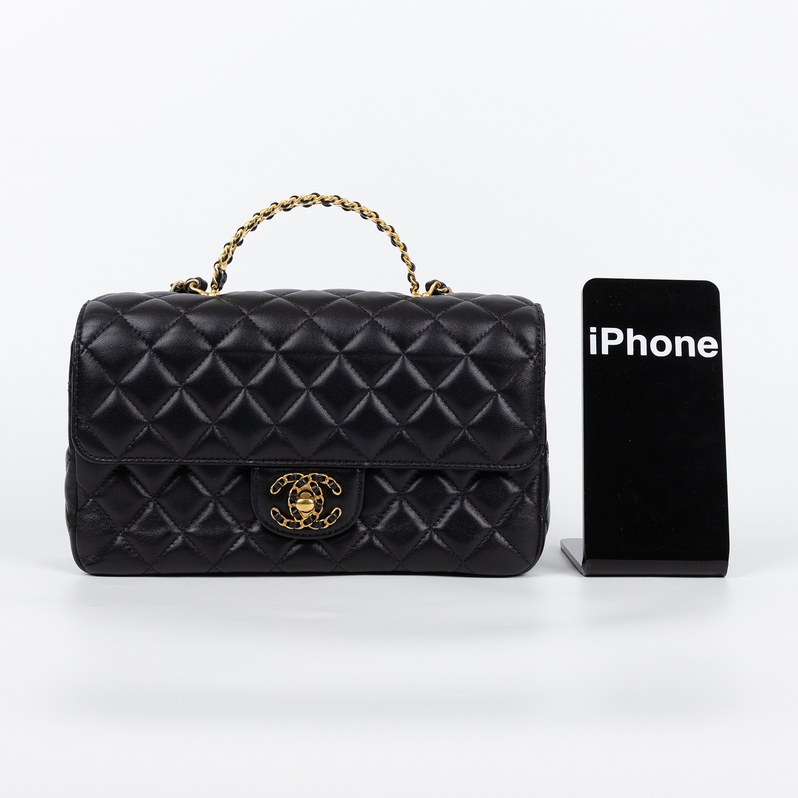 香奈兒 CHANEL COCO Handle 手提包 口蓋包 肩背包 斜背包 AS4530 B14824 晶片款 黑羊手提包 原廠盒子/購買證明