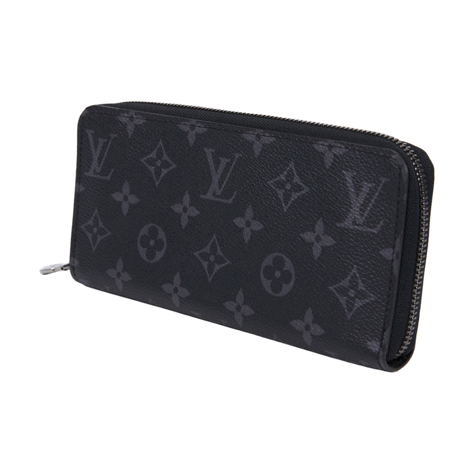 路易威登 LOUIS VUITTON 錢包 拉鍊 長夾 M11611 晶片款 黑原花拉鍊長夾 原廠盒子/防塵袋