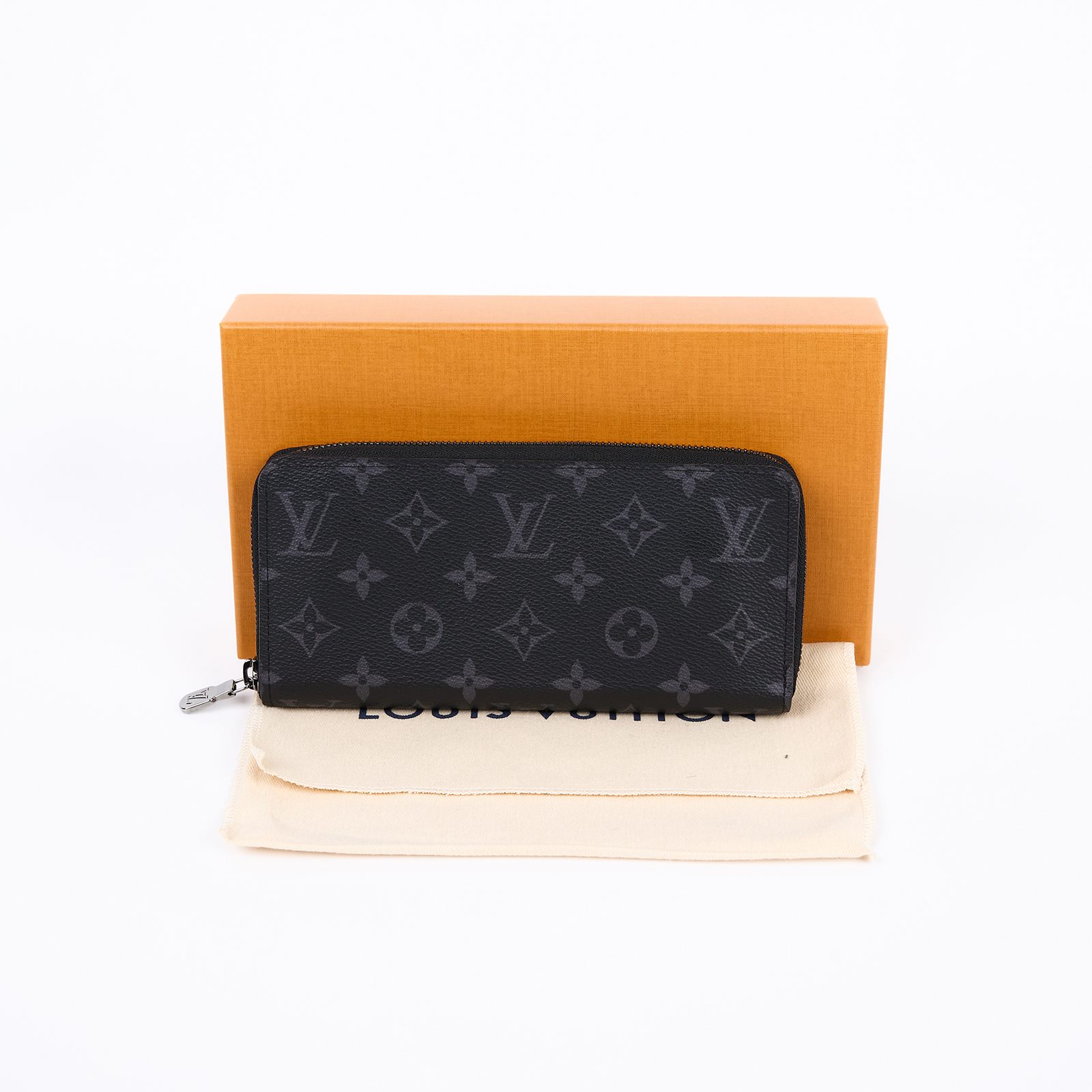 路易威登 LOUIS VUITTON 錢包 拉鍊 長夾 M11611 晶片款 黑原花拉鍊長夾 原廠盒子/防塵袋
