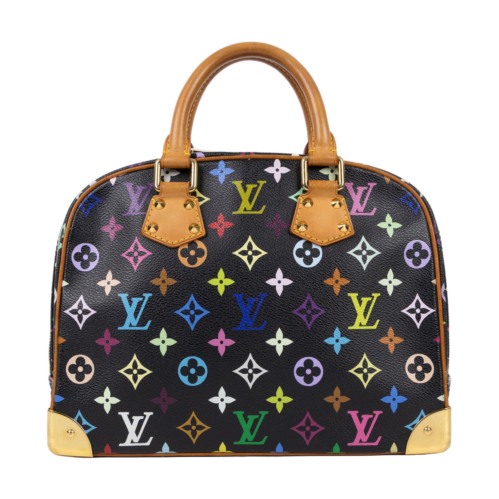 路易威登 LOUIS VUITTON Trouville 經典帆布 手提 小珍包 村上隆聯名 M92662 黑彩手提包 無附屬品