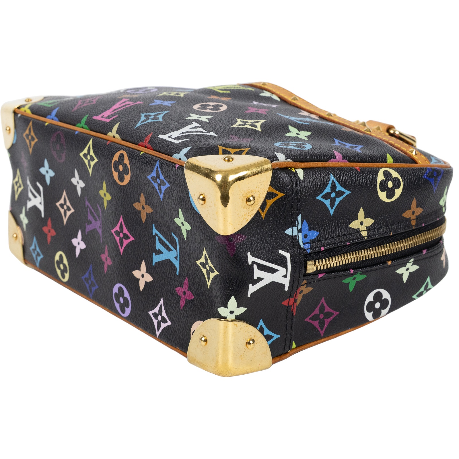 路易威登 LOUIS VUITTON Trouville 經典帆布 手提 小珍包 村上隆聯名 M92662 黑彩手提包 無附屬品
