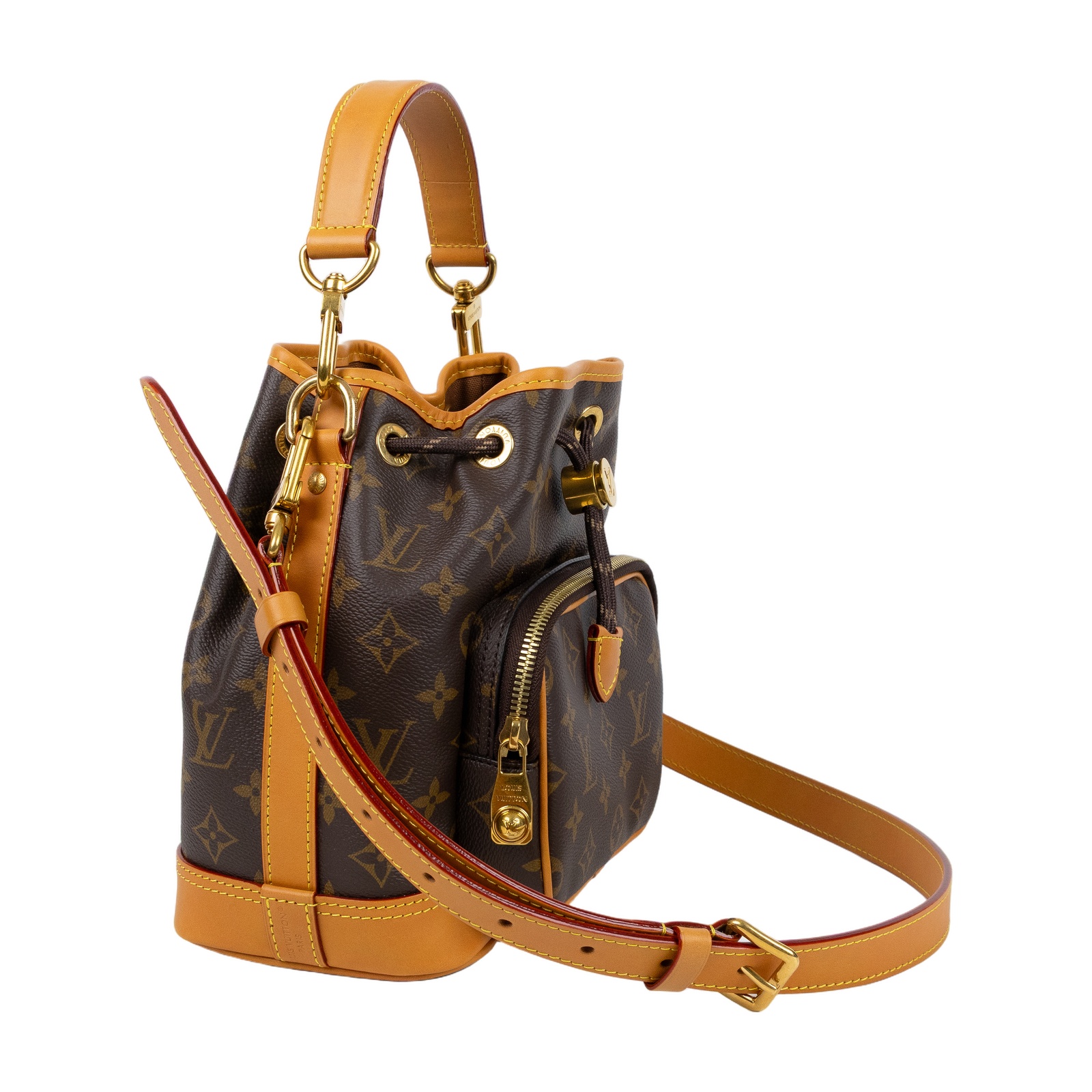 路易威登 LOUIS VUITTON Noé Cargo 水桶包 手提包 肩背包 斜背包 M14017 晶片款 原花Noé Cargo 原廠盒子/防塵袋/背帶2