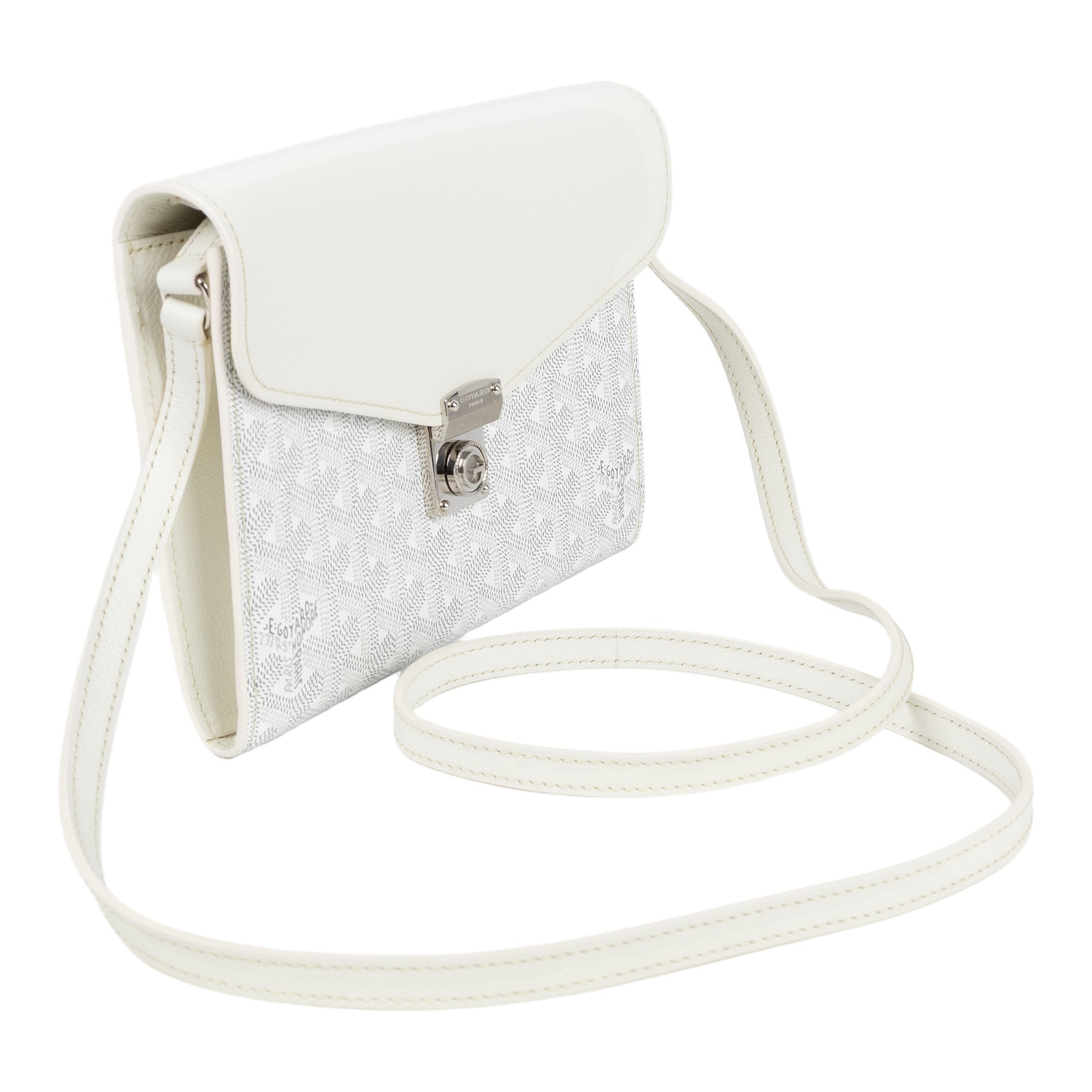 高雅德 GOYARD Chypre Wallet Pouch CHYPRPPMLTY 白Chypre Wallet Pouch 原廠盒子/防塵袋/購買證明/背帶