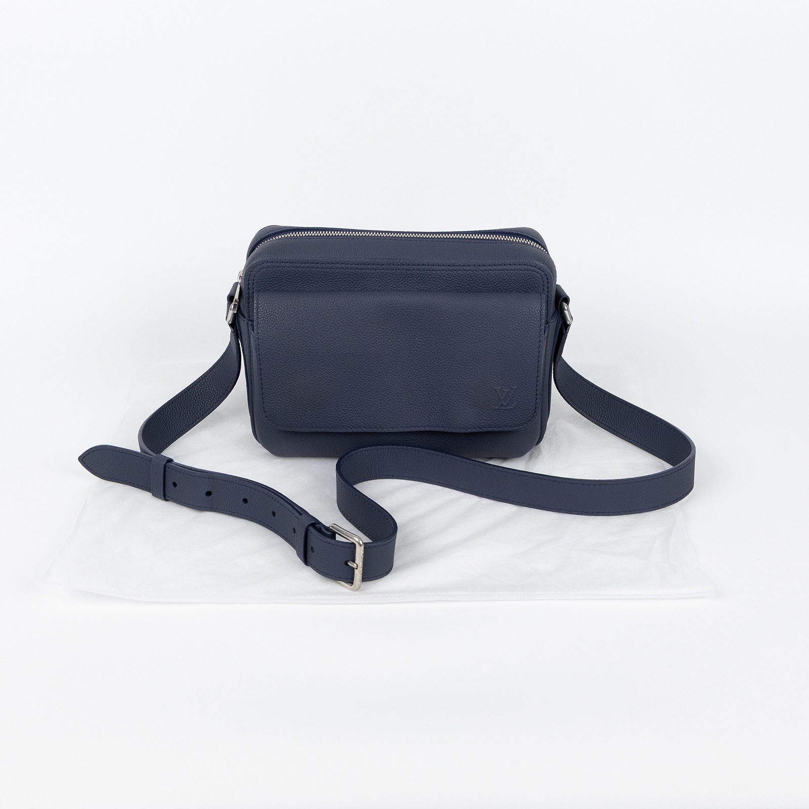 路易威登 LOUIS VUITTON Boarding 郵差包 肩背包 斜背包 M15260 晶片款 海軍藍Boarding郵差包 無附屬品