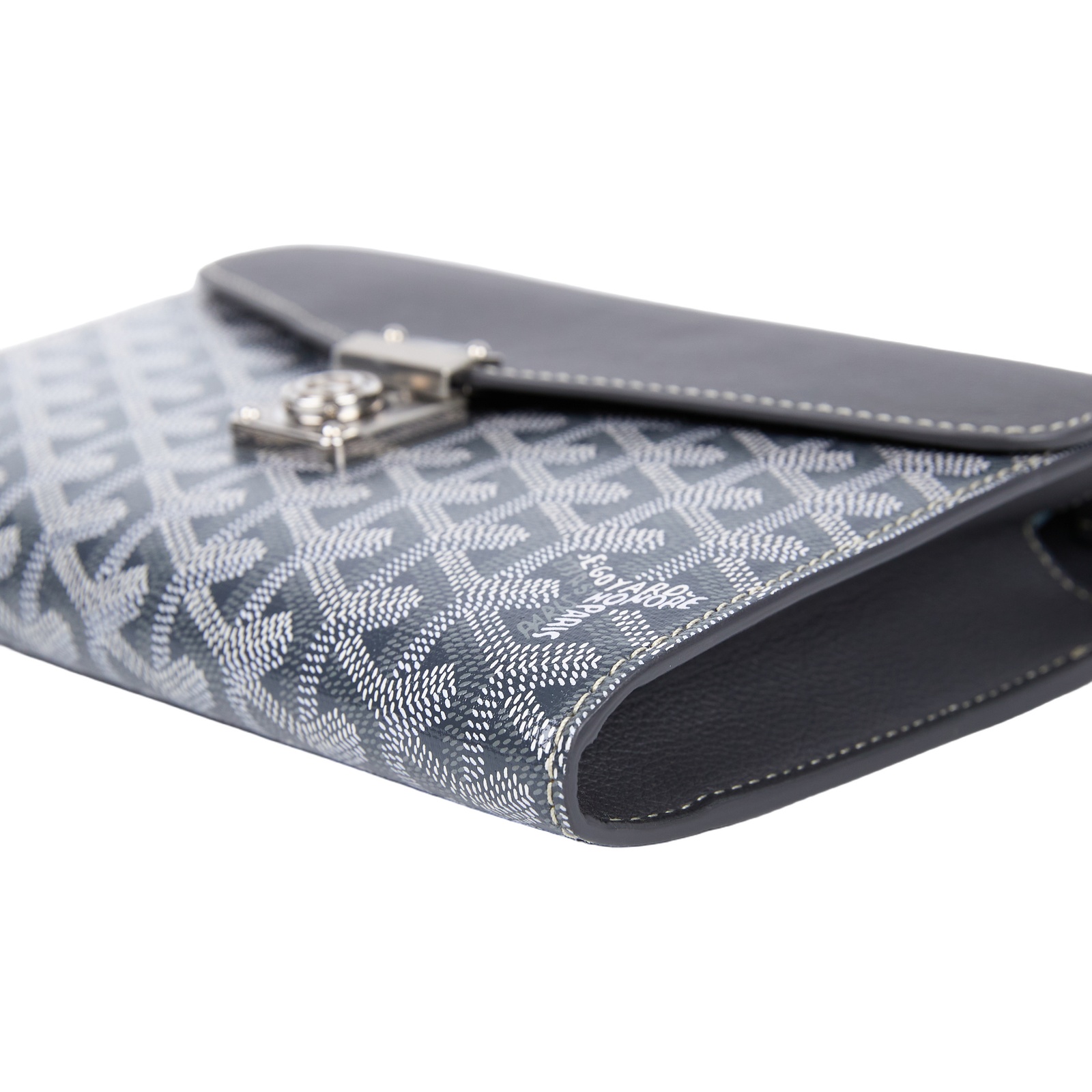 高雅德 GOYARD Chypre Wallet Pouch CHYPRPPMLTY 鐵灰Chypre PM 原廠盒子/防塵袋/購買證明/背帶