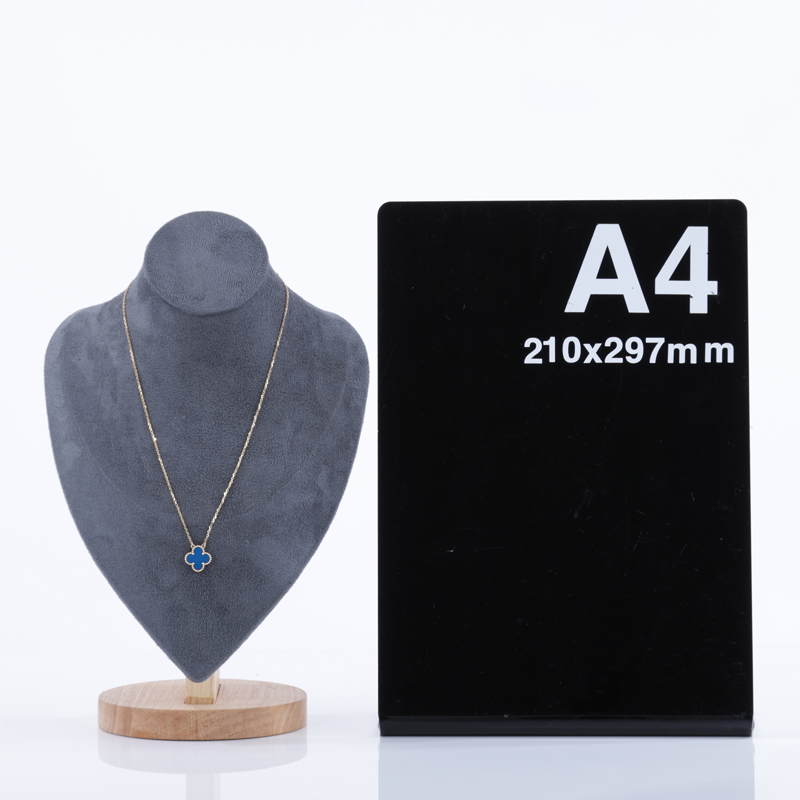 梵克雅寶 Van Cleef & Arpels Vintage Alhambra 吊墜 小型 VCARP9SY00 YG 藍瑪瑙項鍊 原廠盒子/防塵袋/保書