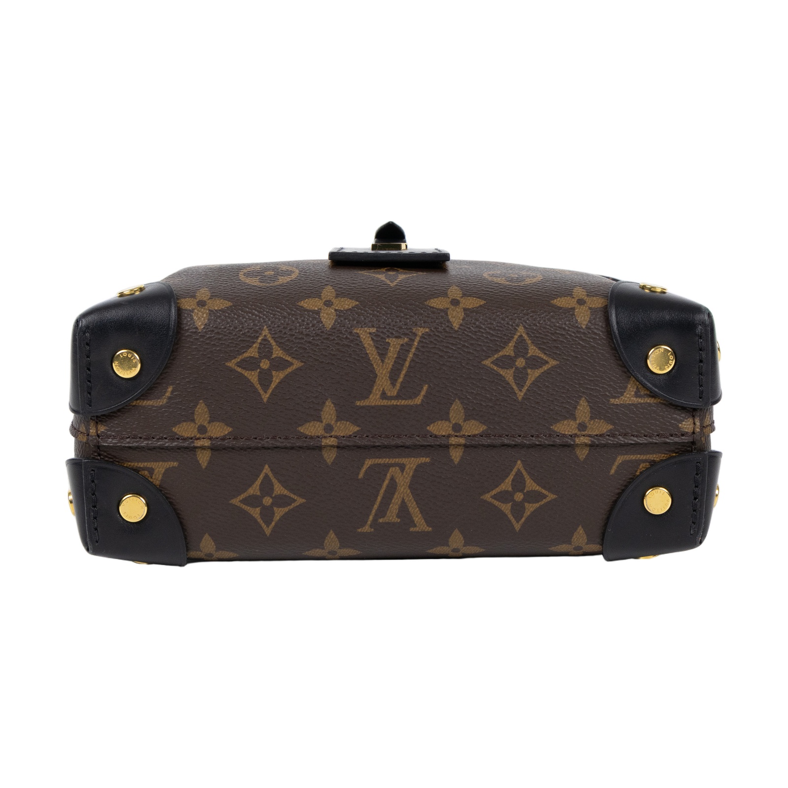 路易威登 LOUIS VUITTON Petite Malle Souple 經典帆布 拉鍊 手提 斜背包 M45571 晶片款  背帶2