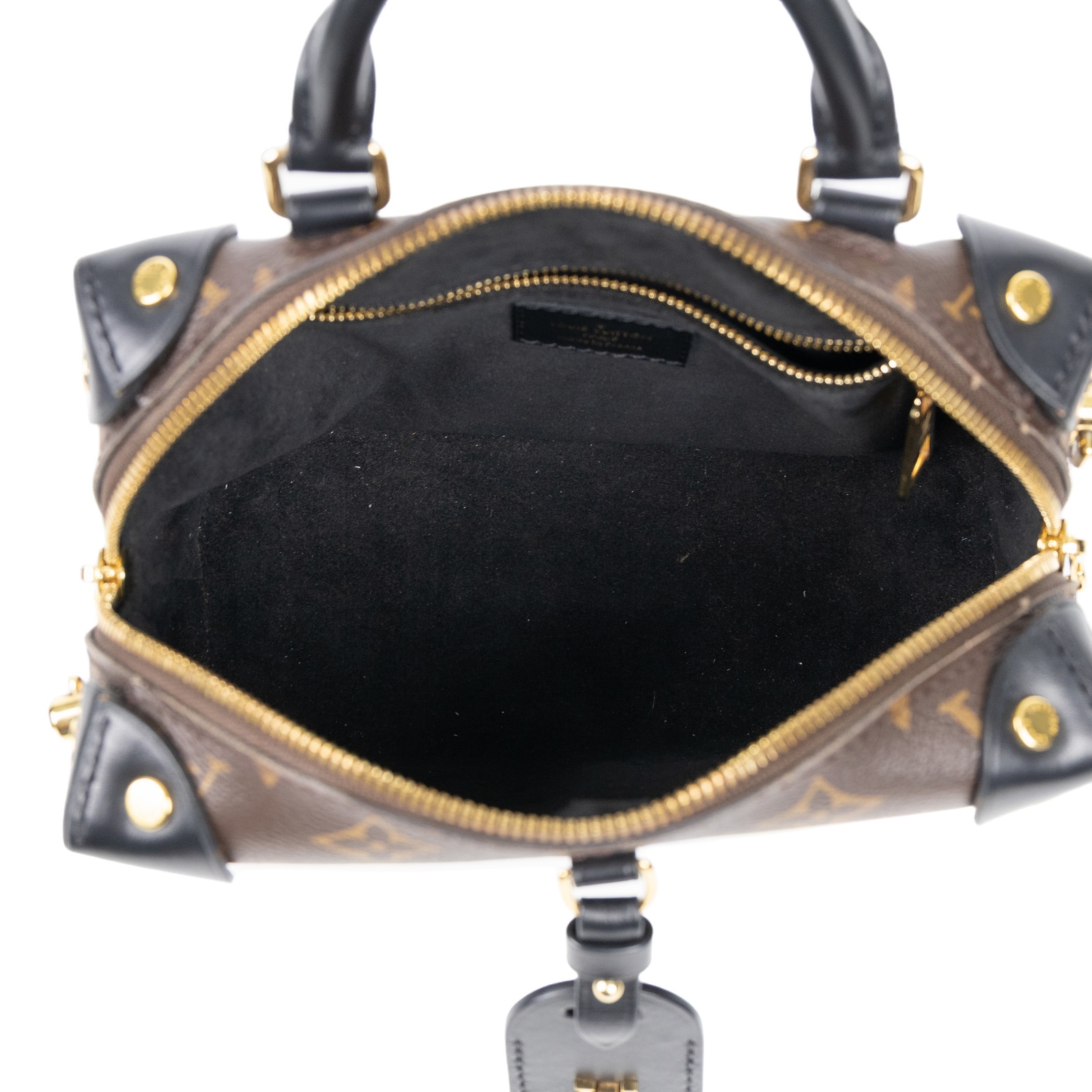 路易威登 LOUIS VUITTON Petite Malle Souple 經典帆布 拉鍊 手提 斜背包 M45571 晶片款  背帶2