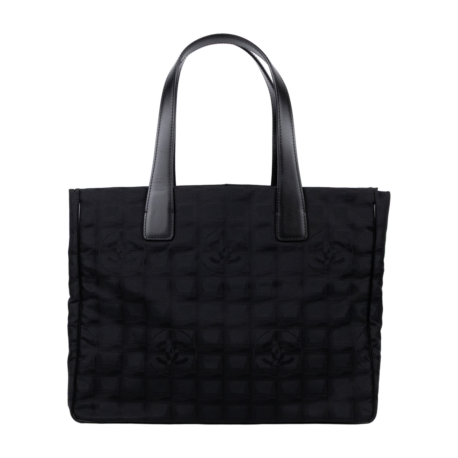 香奈兒 CHANEL New Travel Line MM 旅行袋 肩背包 托特包 手提包 A15991 9開黑尼龍Travel Line MM 保證卡