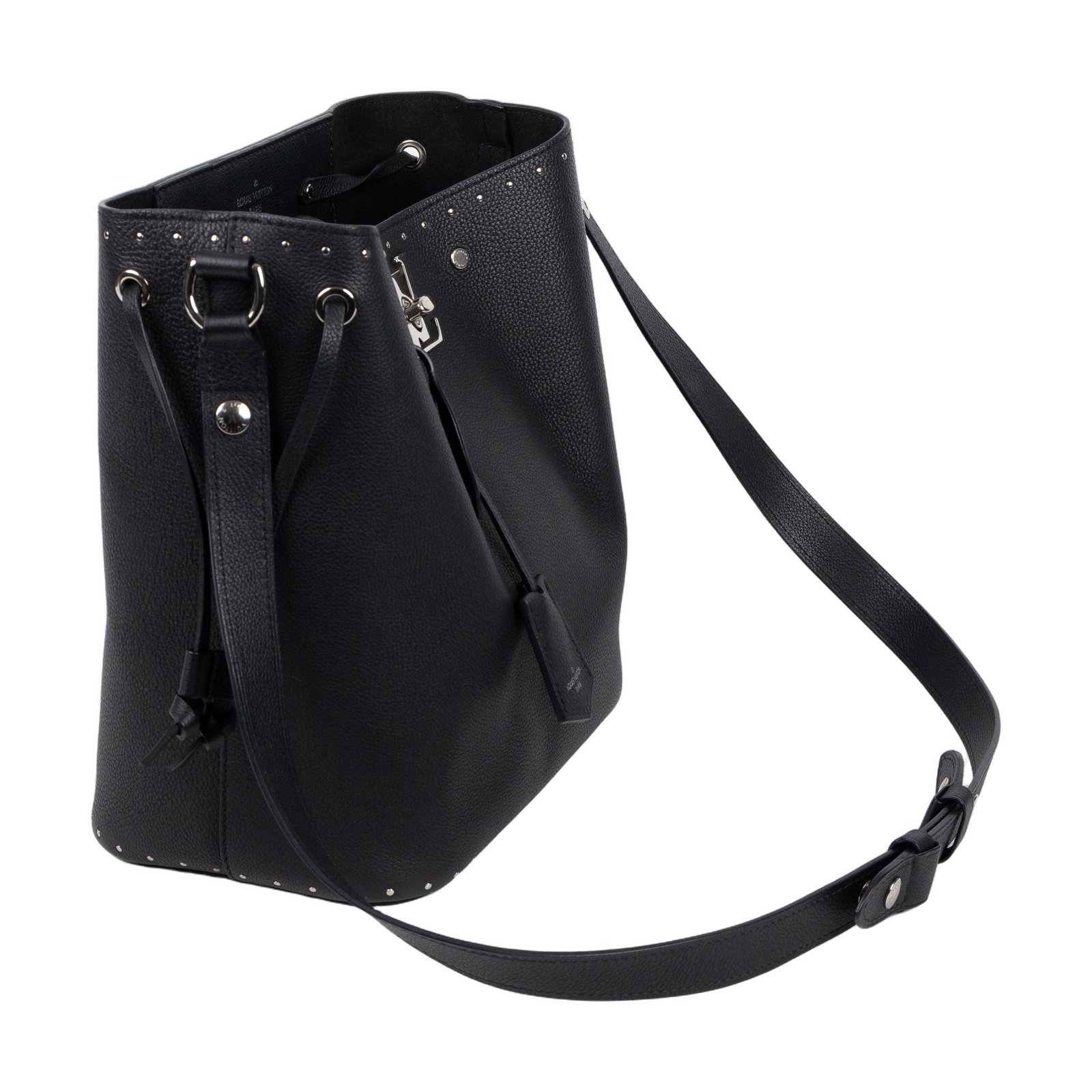 路易威登 LOUIS VUITTON Lockme Bucket 水桶包 肩背包 斜背包 M43878 黑LOCK ME BUCKET 無附屬品