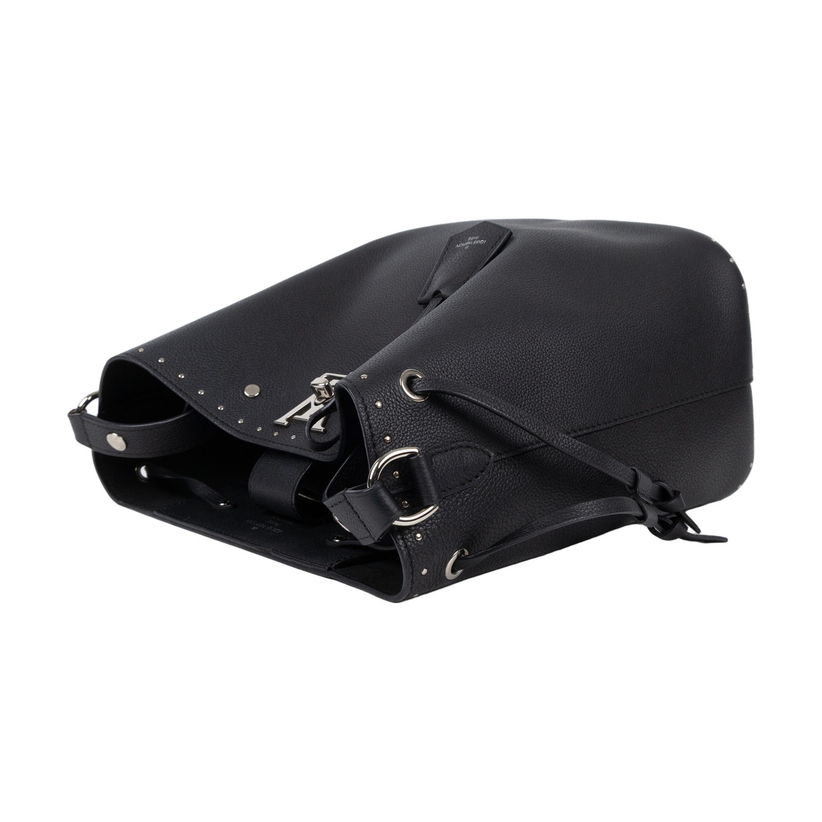 路易威登 LOUIS VUITTON Lockme Bucket 水桶包 肩背包 斜背包 M43878 黑LOCK ME BUCKET 無附屬品