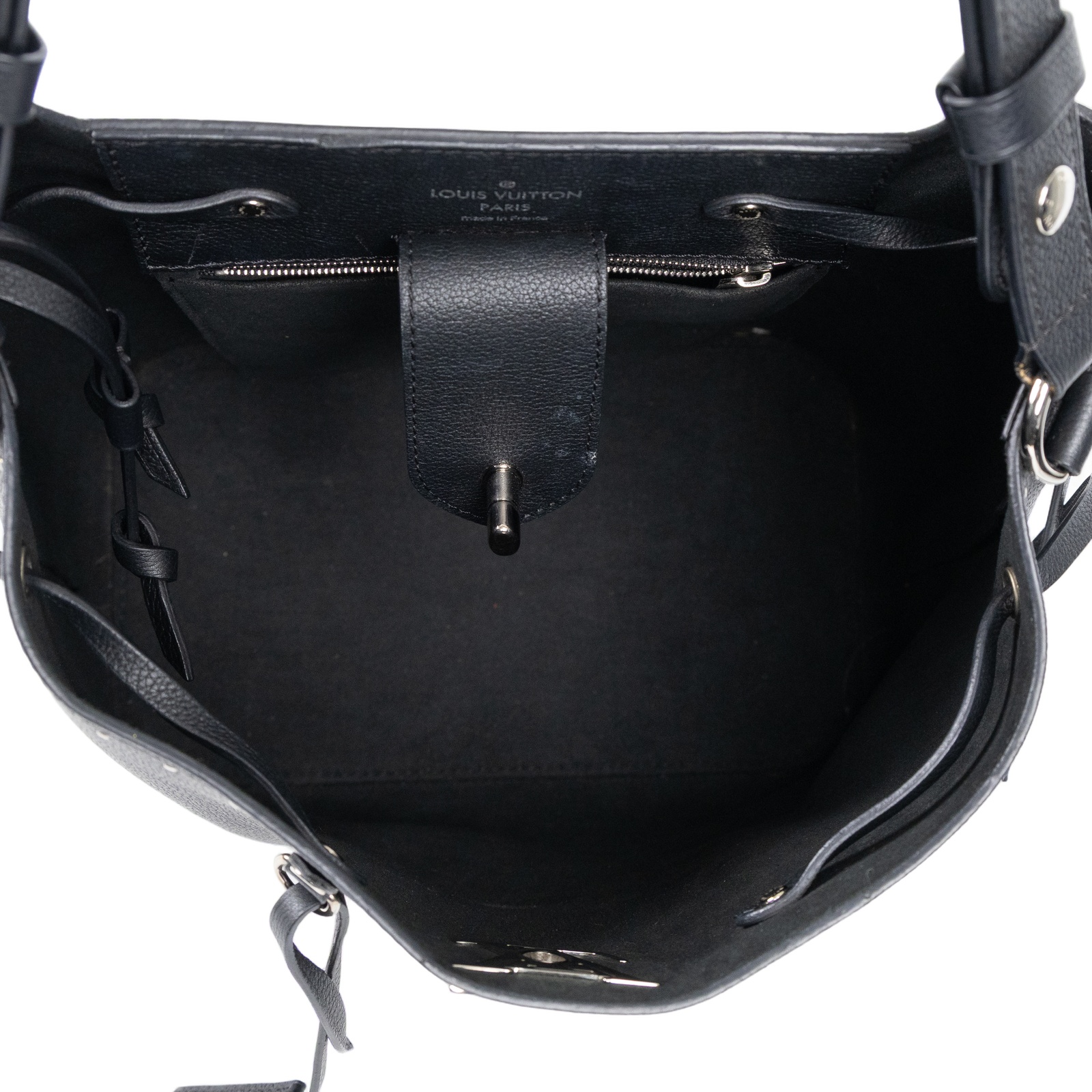 路易威登 LOUIS VUITTON Lockme Bucket 水桶包 肩背包 斜背包 M43878 黑LOCK ME BUCKET 無附屬品