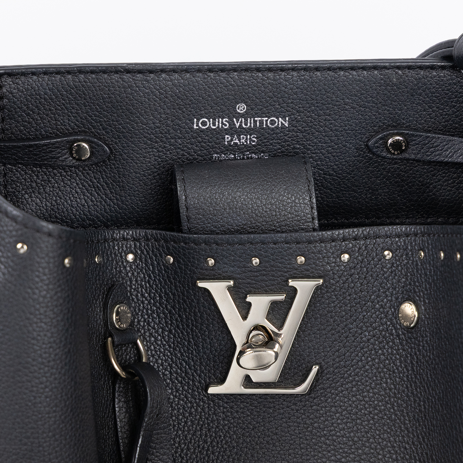 路易威登 LOUIS VUITTON Lockme Bucket 水桶包 肩背包 斜背包 M43878 黑LOCK ME BUCKET 無附屬品